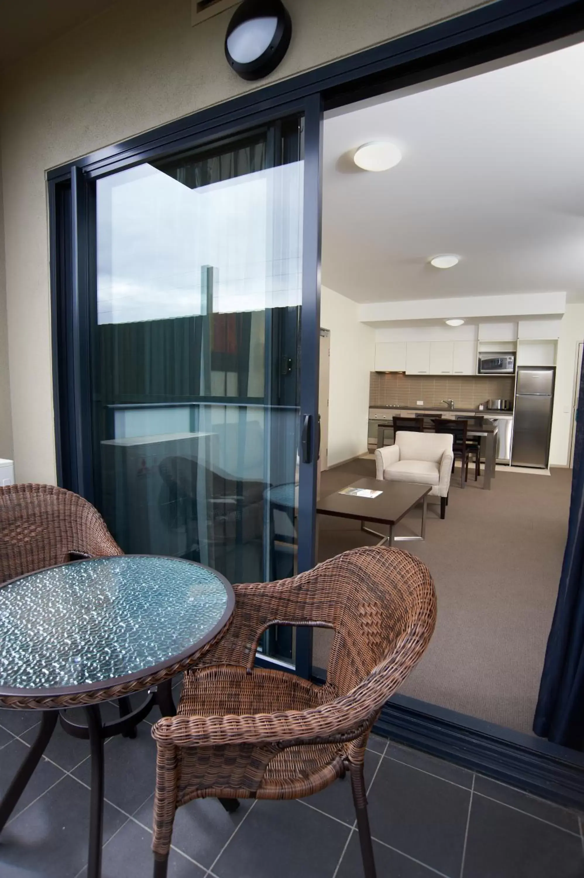 Balcony/Terrace, Bed in Quest Moorabbin Balcony/Terrace, Bed in Quest Moorabbin