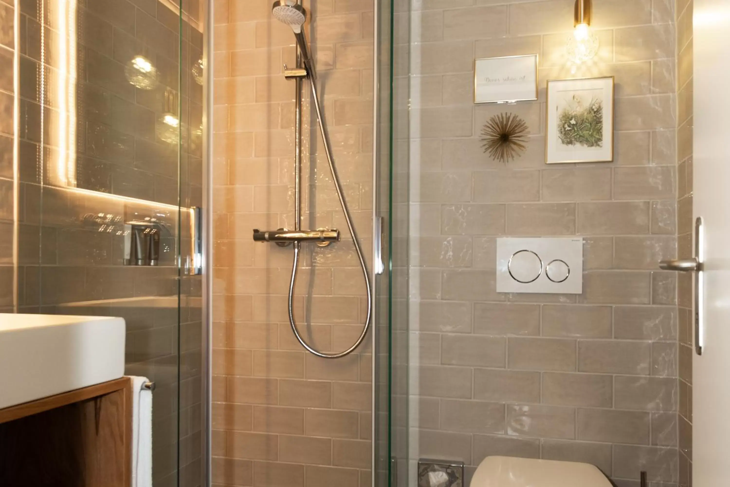 Shower, Bathroom in Hotel Edelweiss