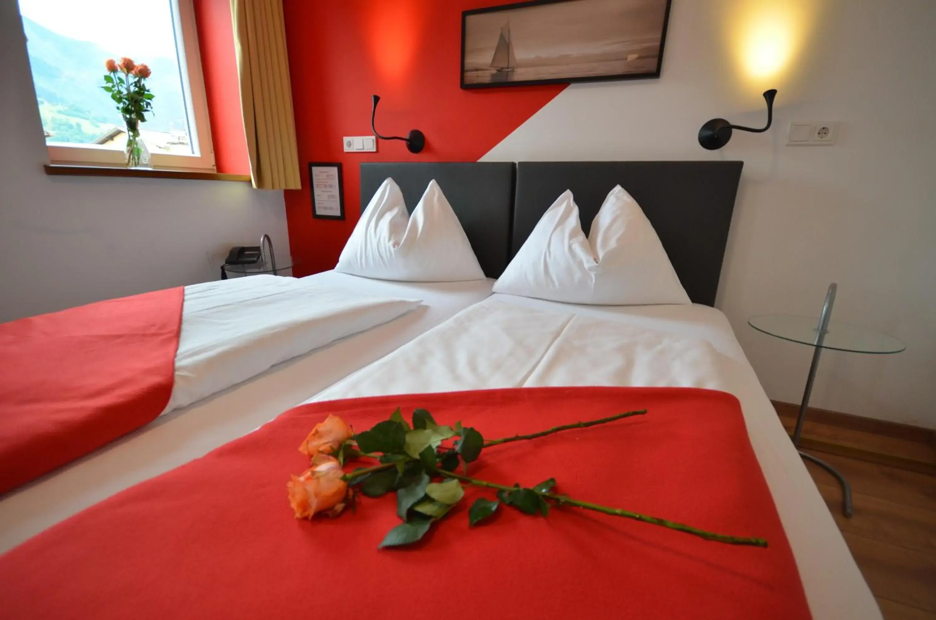 Bed in Hotel Traube