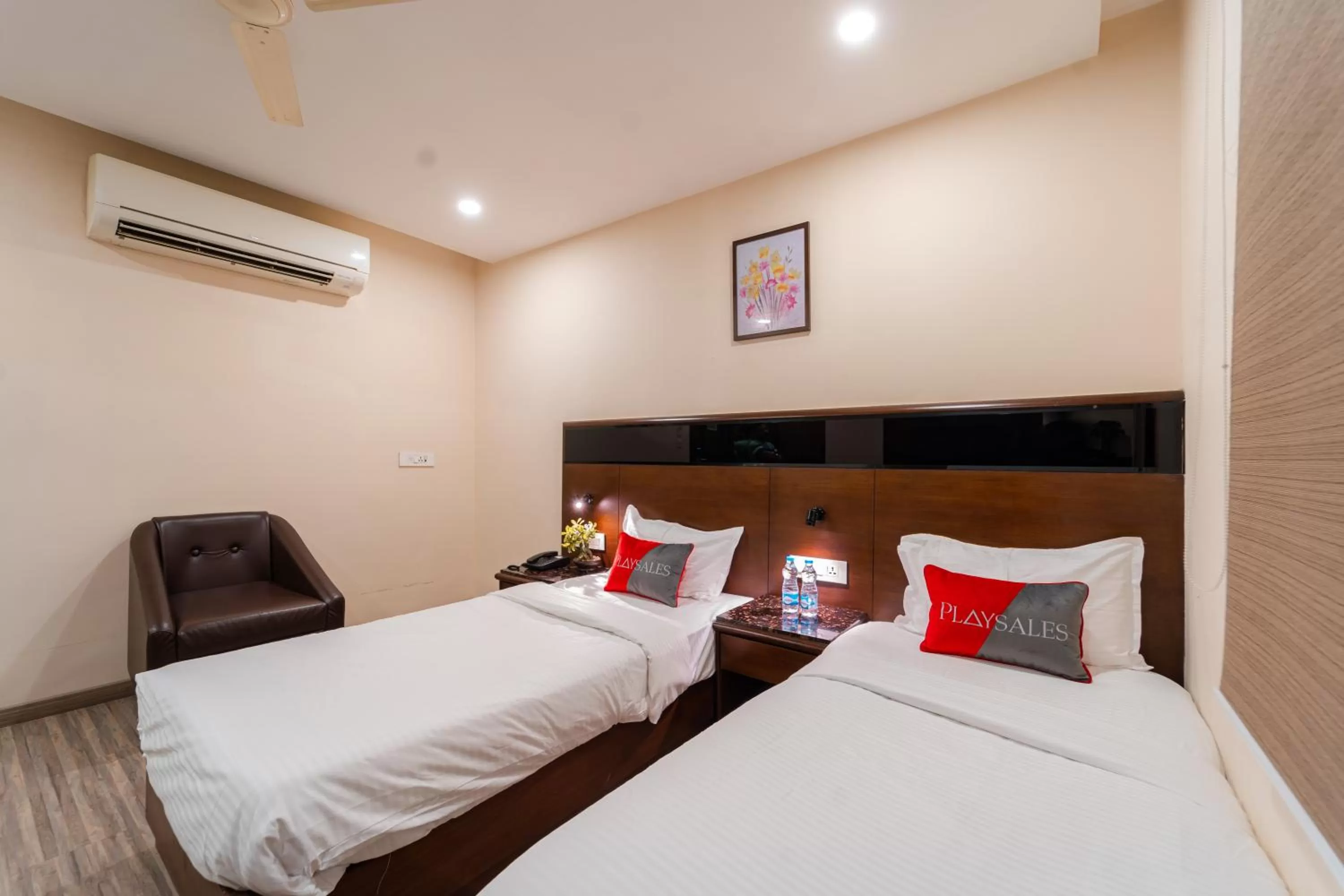 Photo of the whole room, Bed in Playsales Eco Stay Vijay Nagar Indore