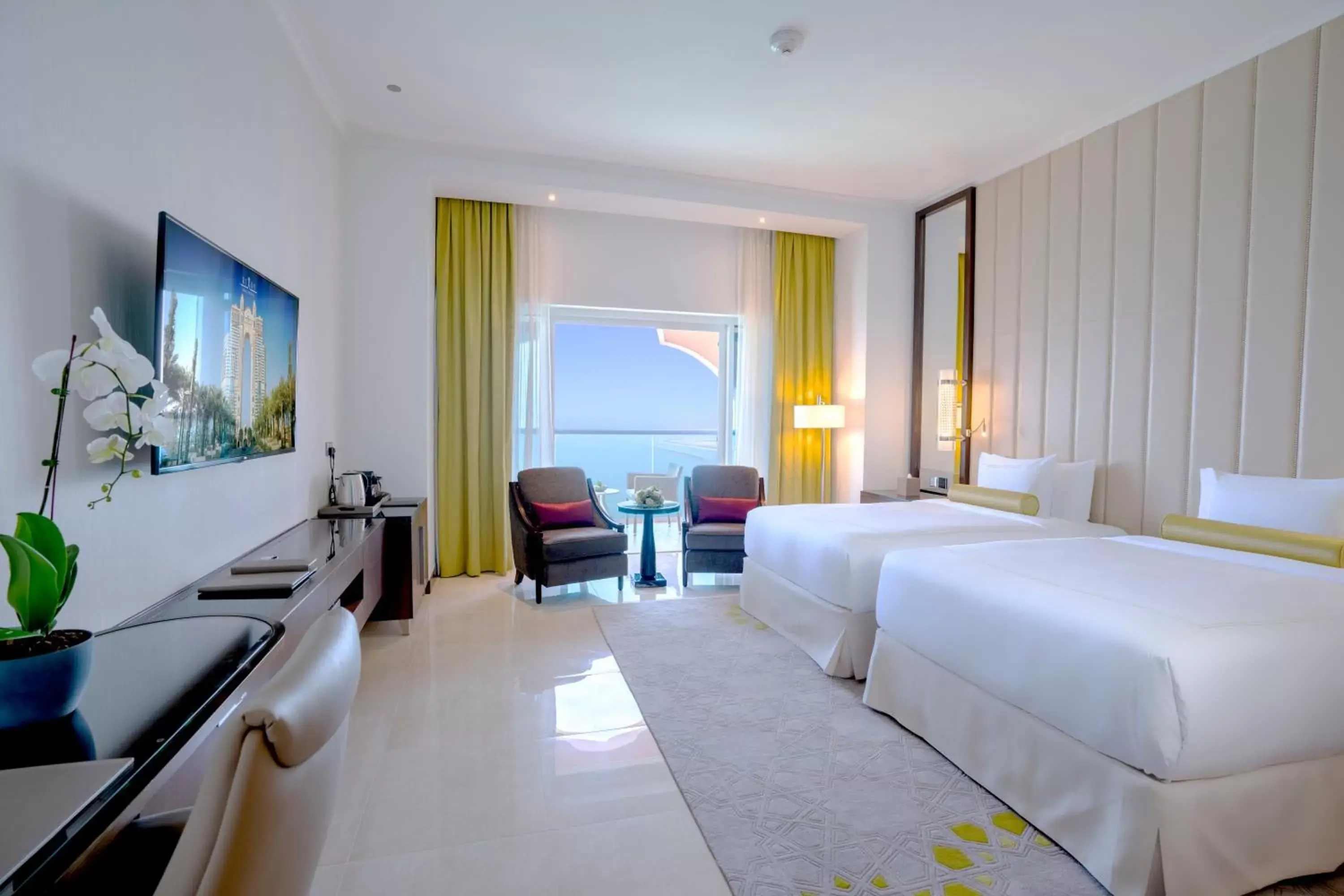 Bed in Rixos Marina Abu Dhabi