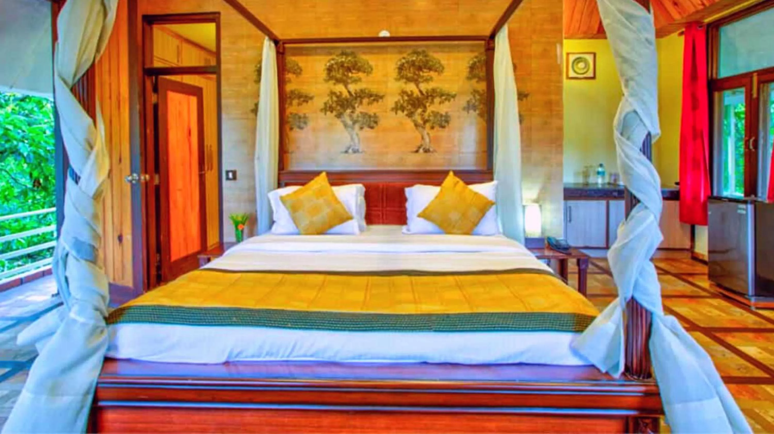 Bed in ShriGo Pyramid Home Divine - A Wellness Resort