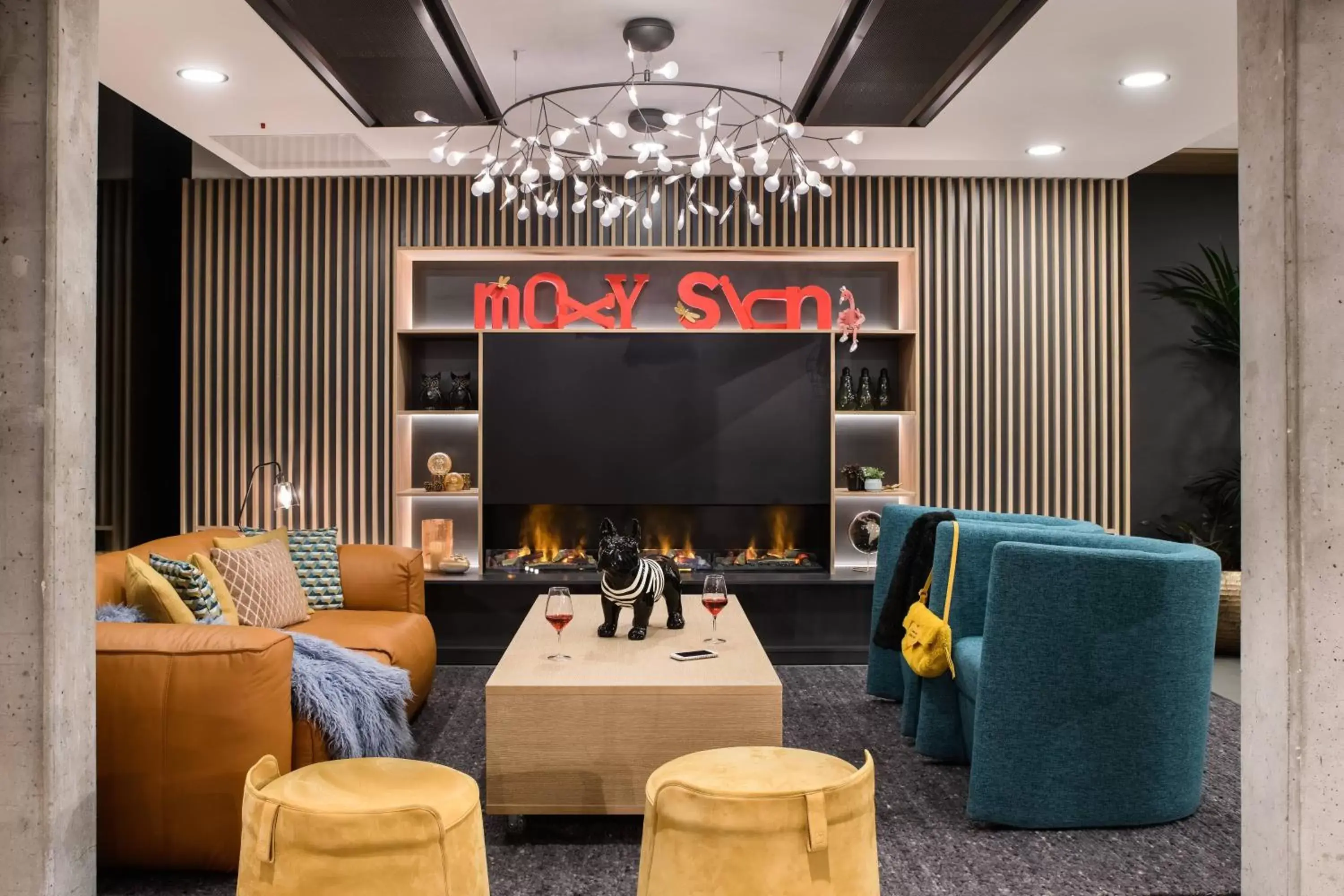 Lounge or bar, Lobby/Reception in Moxy Sion