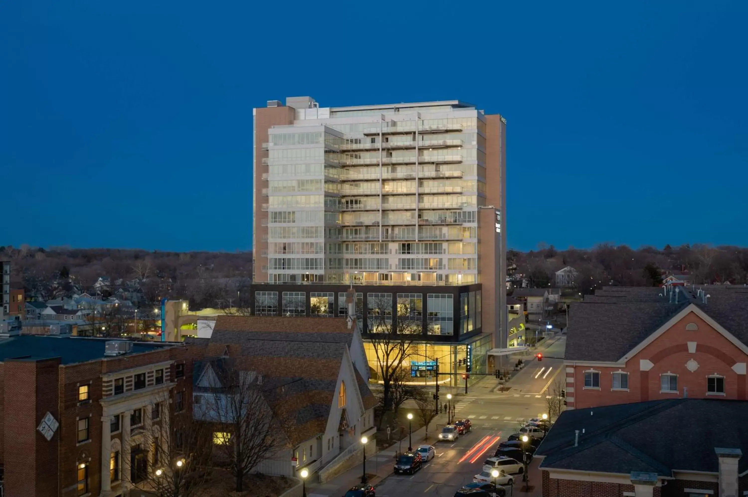 Property building in Hotel Chauncey Iowa City, Tapestry Collection by Hilton