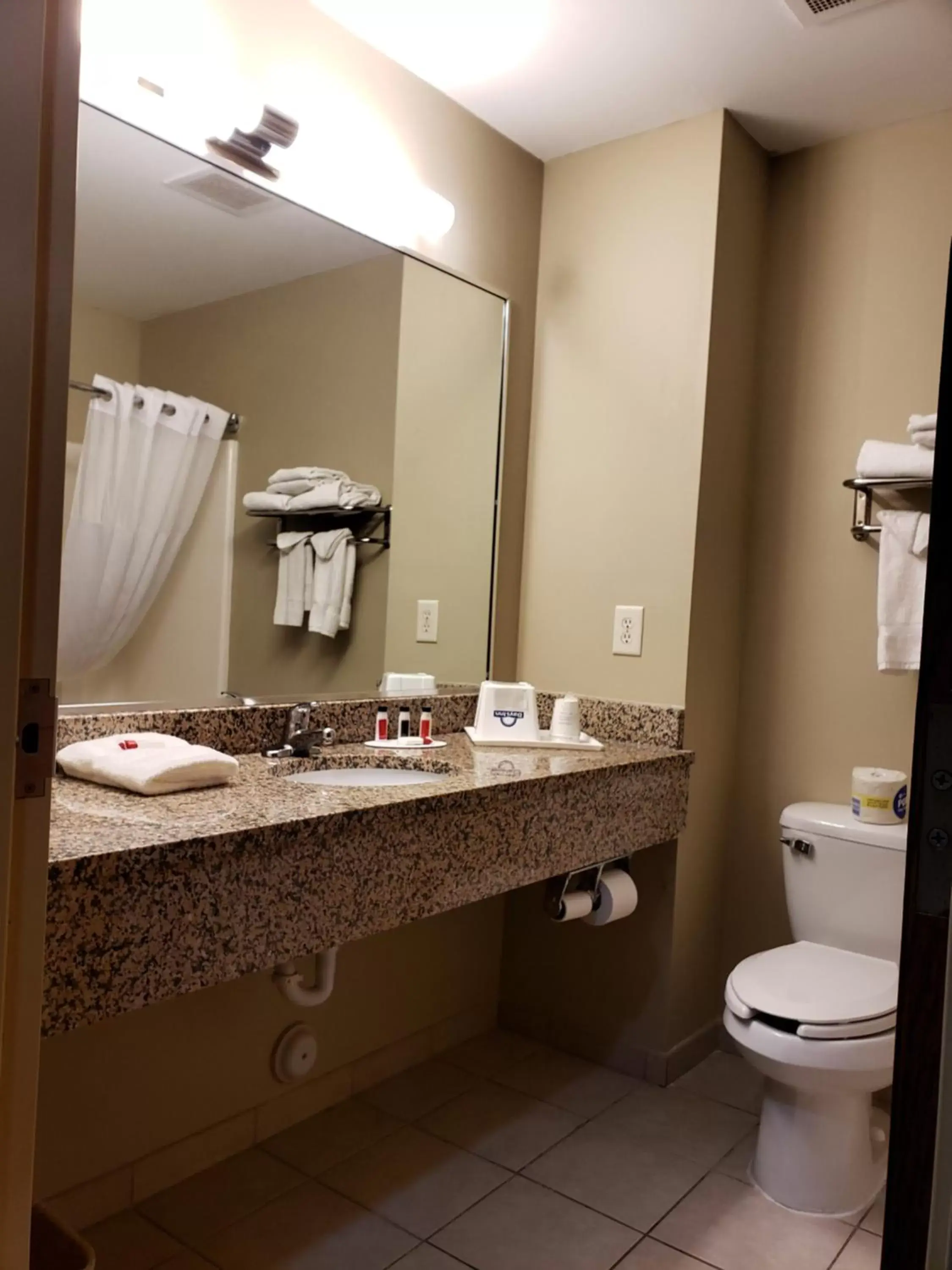 Bathroom in Days Inn by Wyndham Greensboro NC