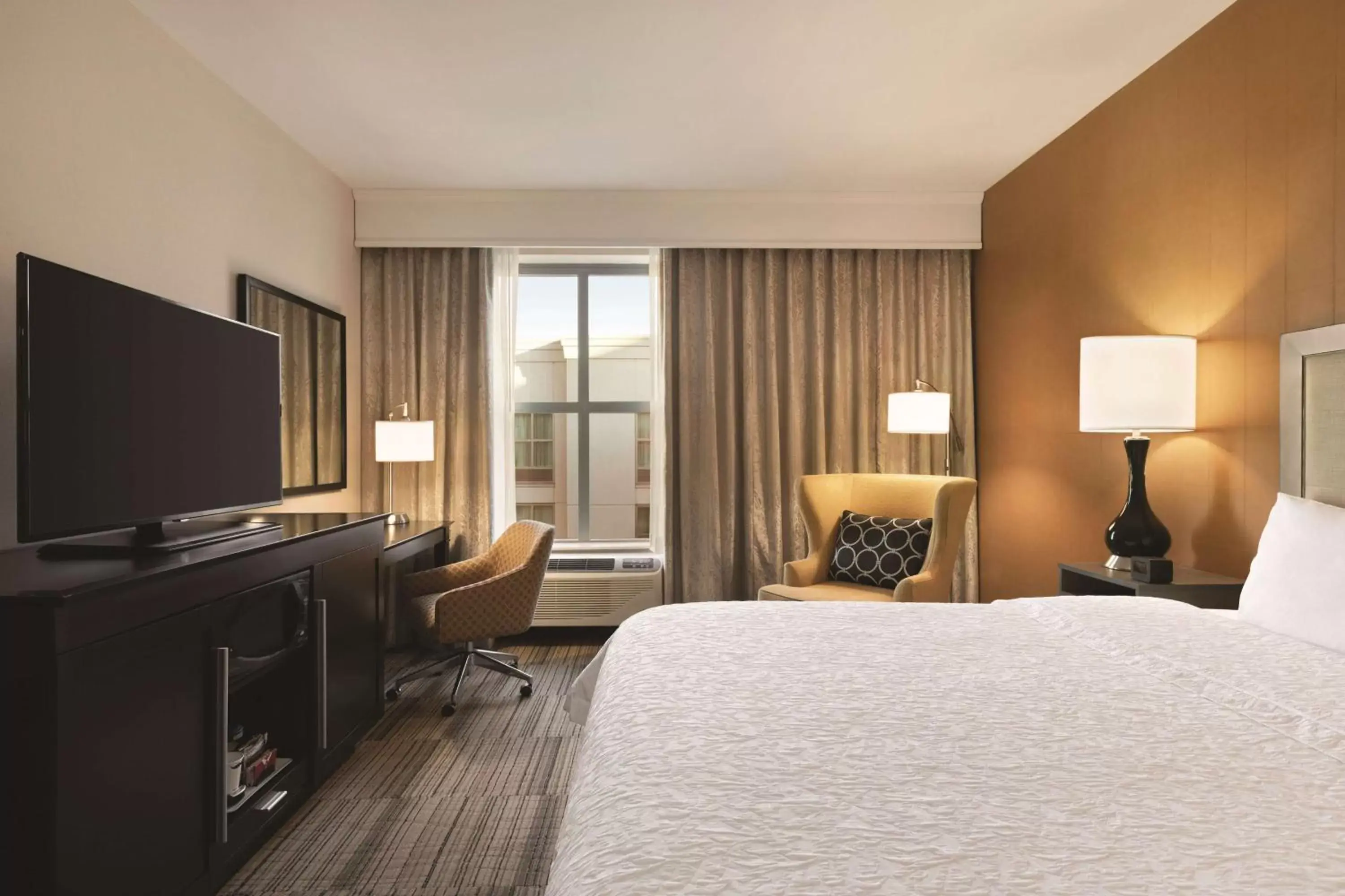 Bedroom, TV/Entertainment Center in Hampton Inn & Suites - Roanoke-Downtown, VA