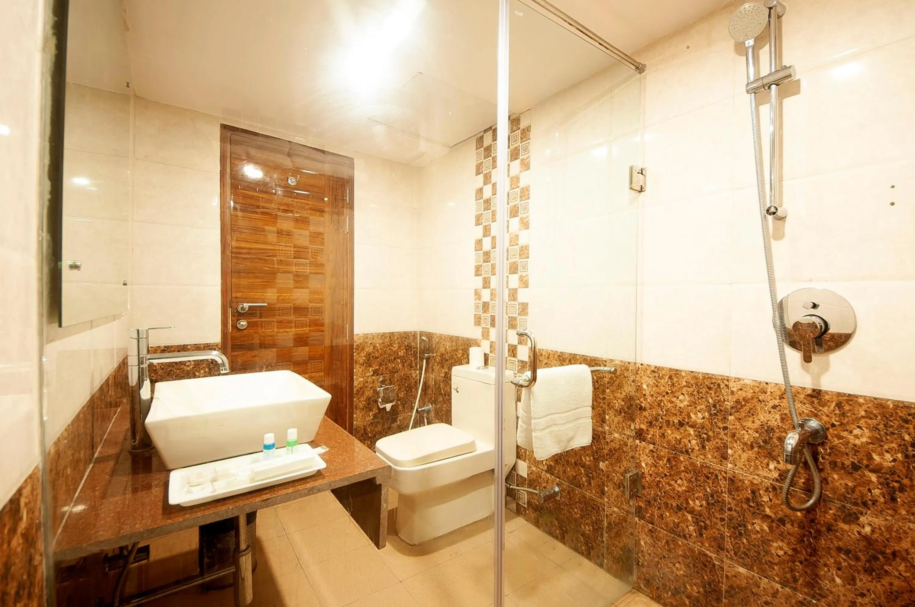 Bathroom in Airport Hotel Ramhan Palace Mahipalpur