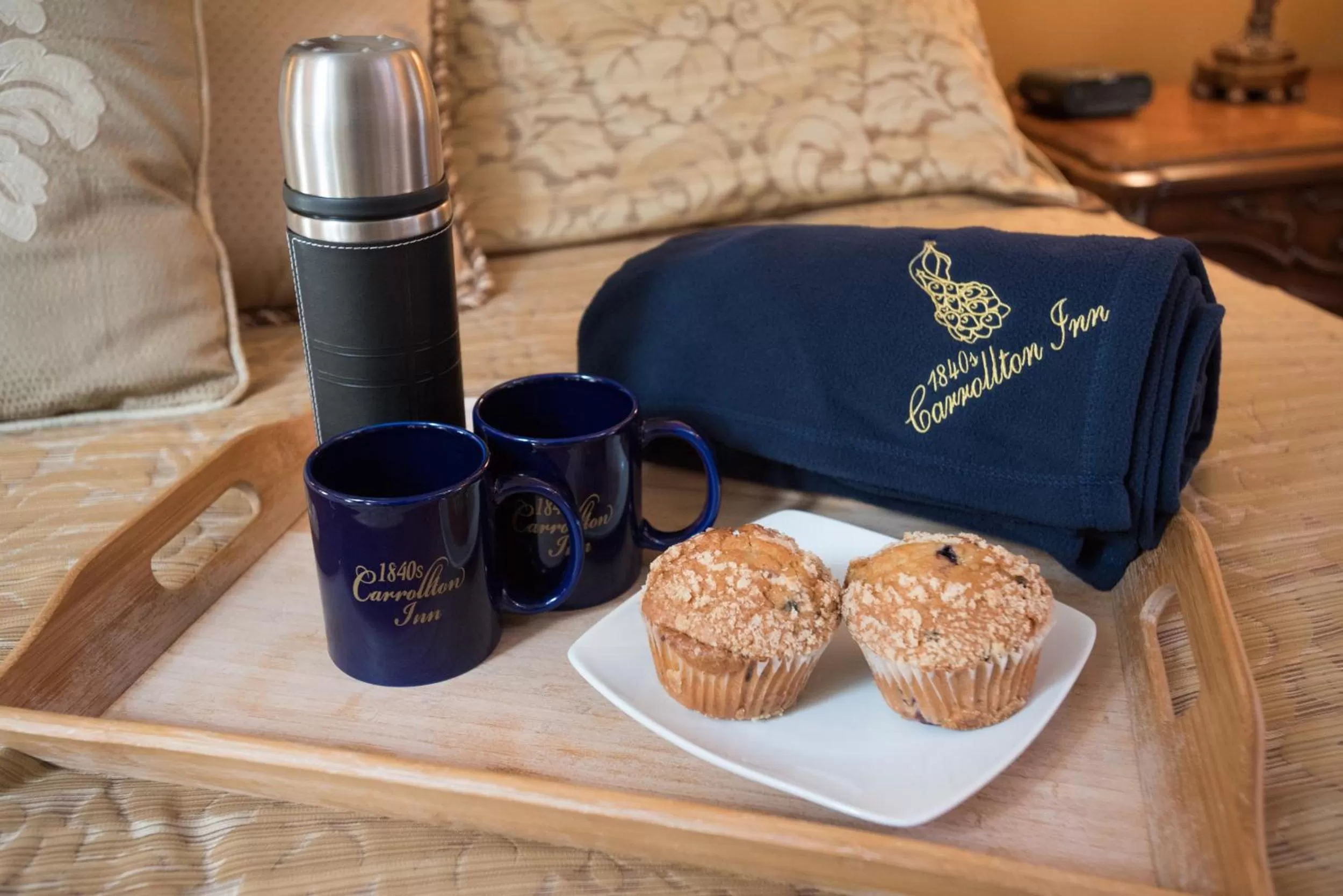 Food close-up in 1840s Carrollton Inn