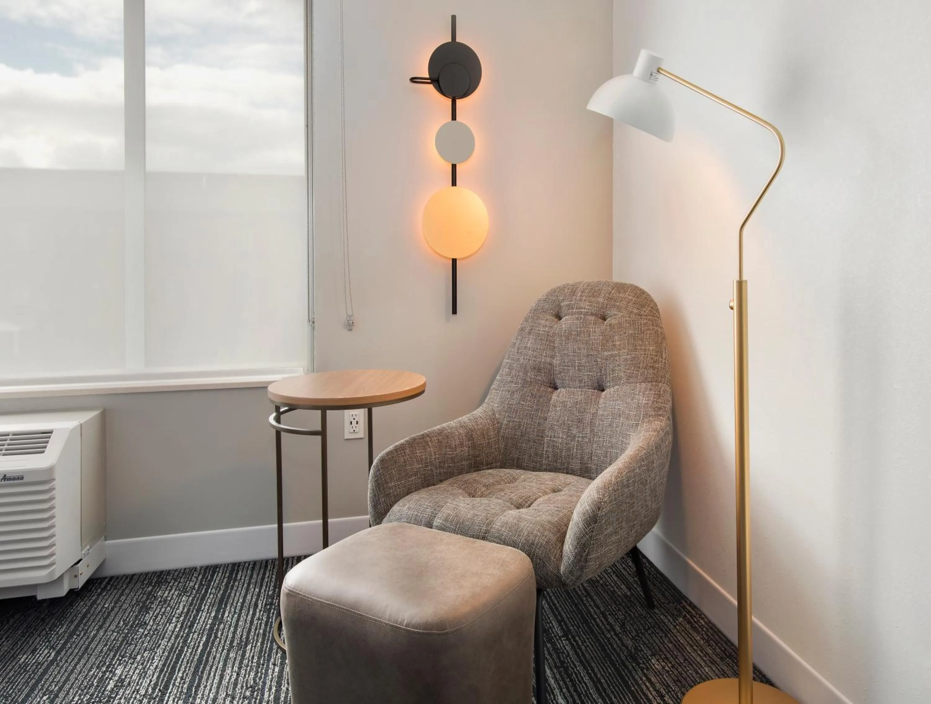 Seating area in TownePlace Suites Portland Airport ME