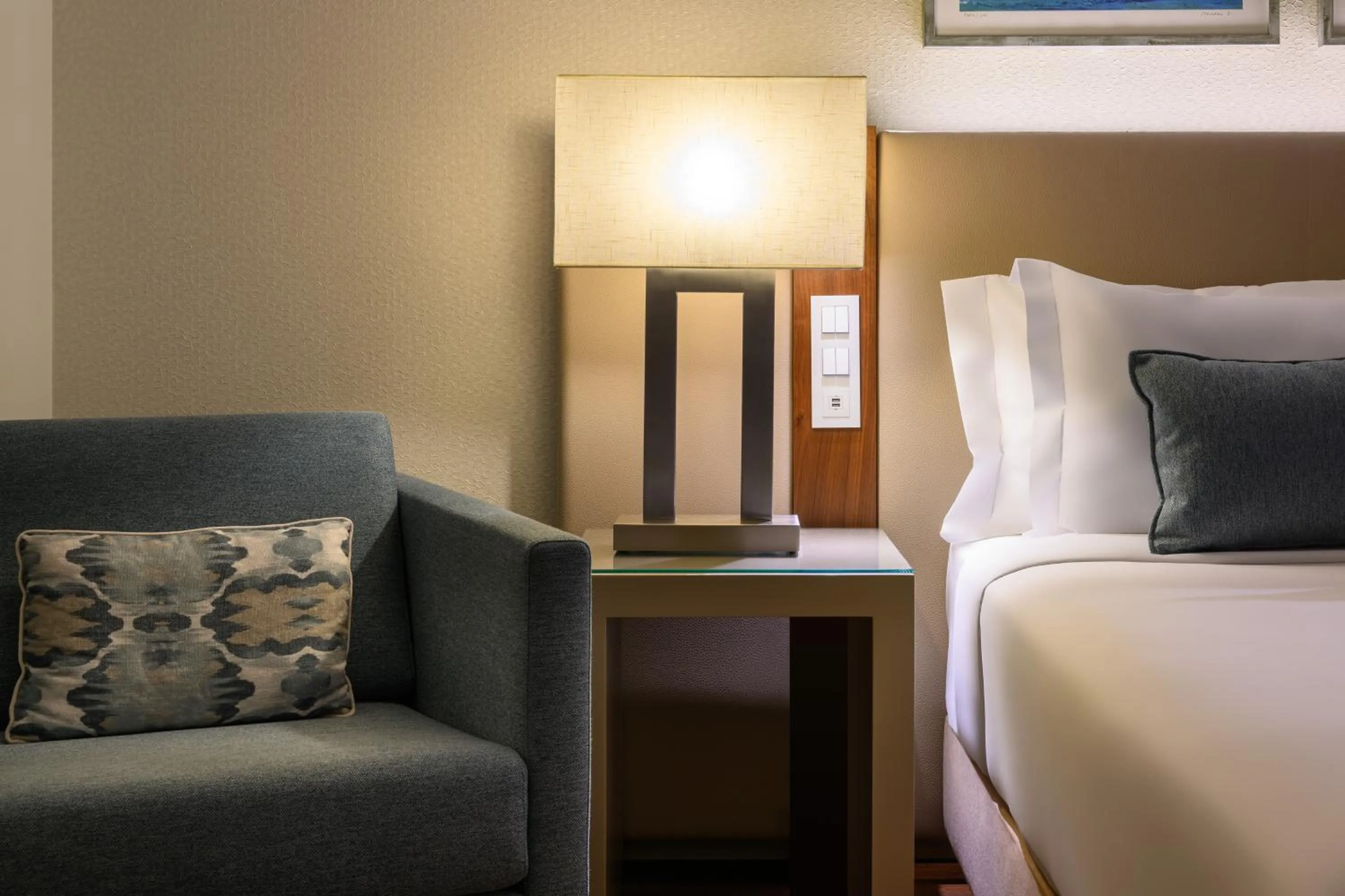 Decorative detail, Bed in Melia Lisboa Oriente Hotel