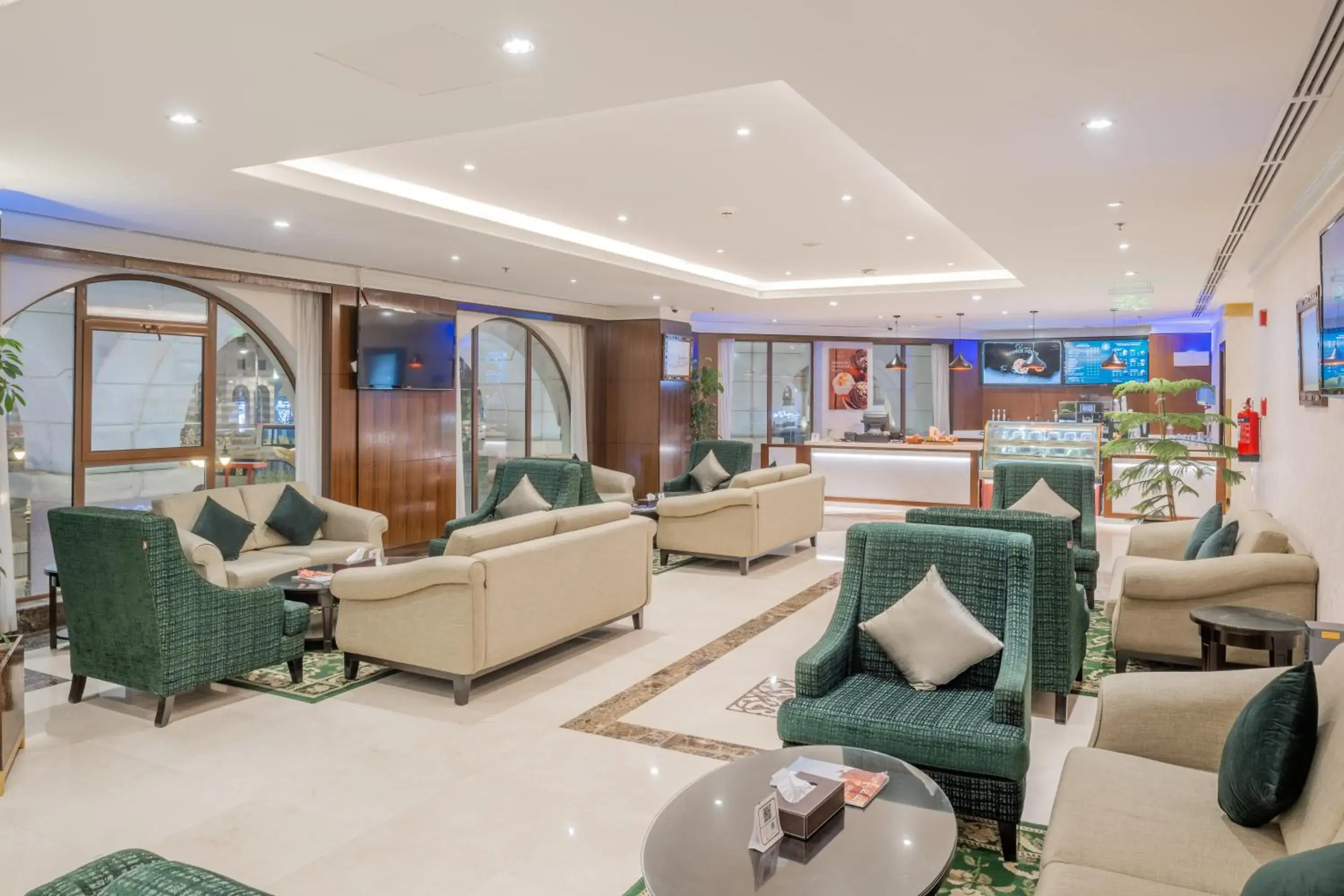 Coffee/tea facilities, Lobby/Reception in Taiba Madinah Hotel