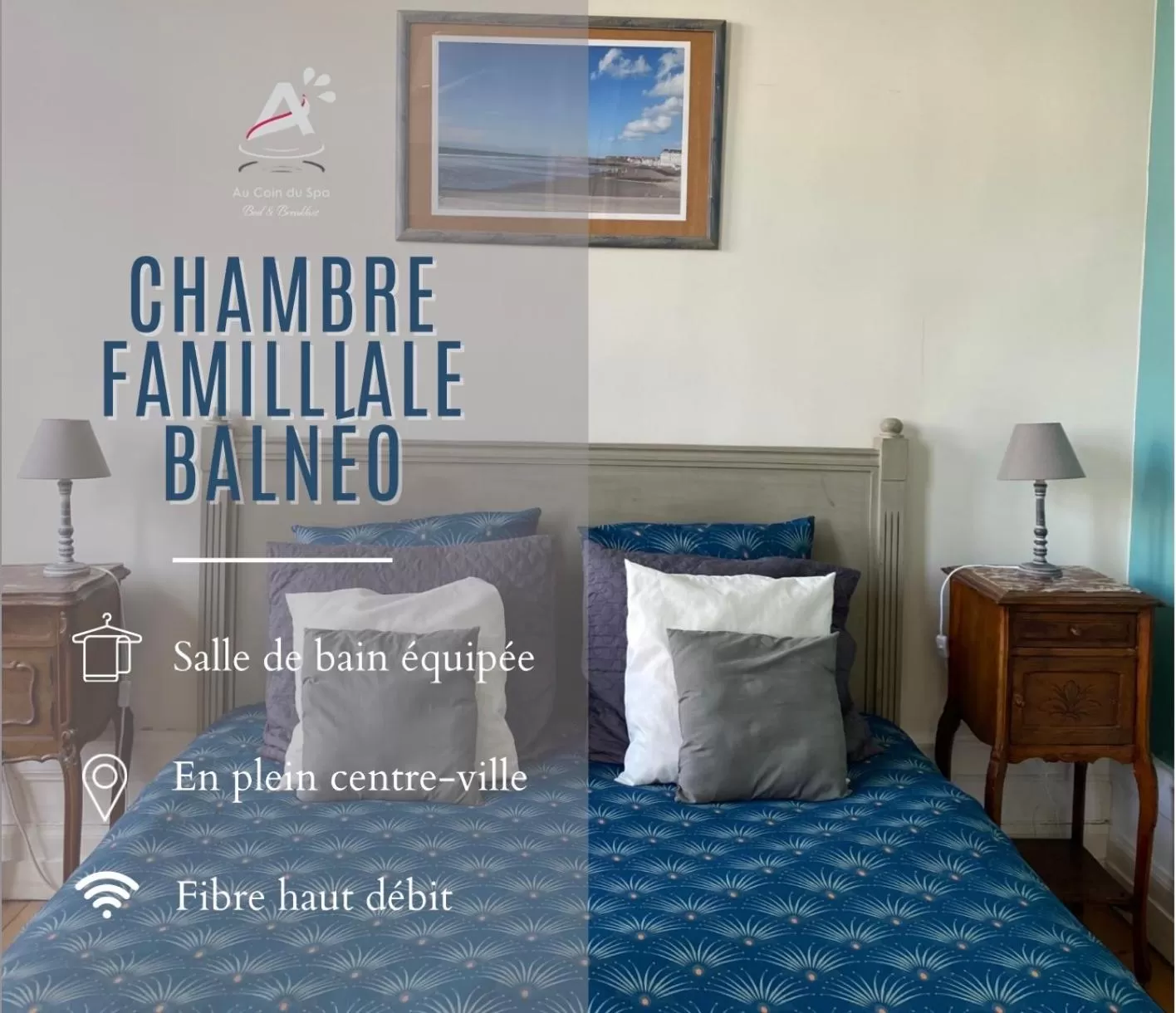 Bed in Chambres d'Hôtes Au coin du spa