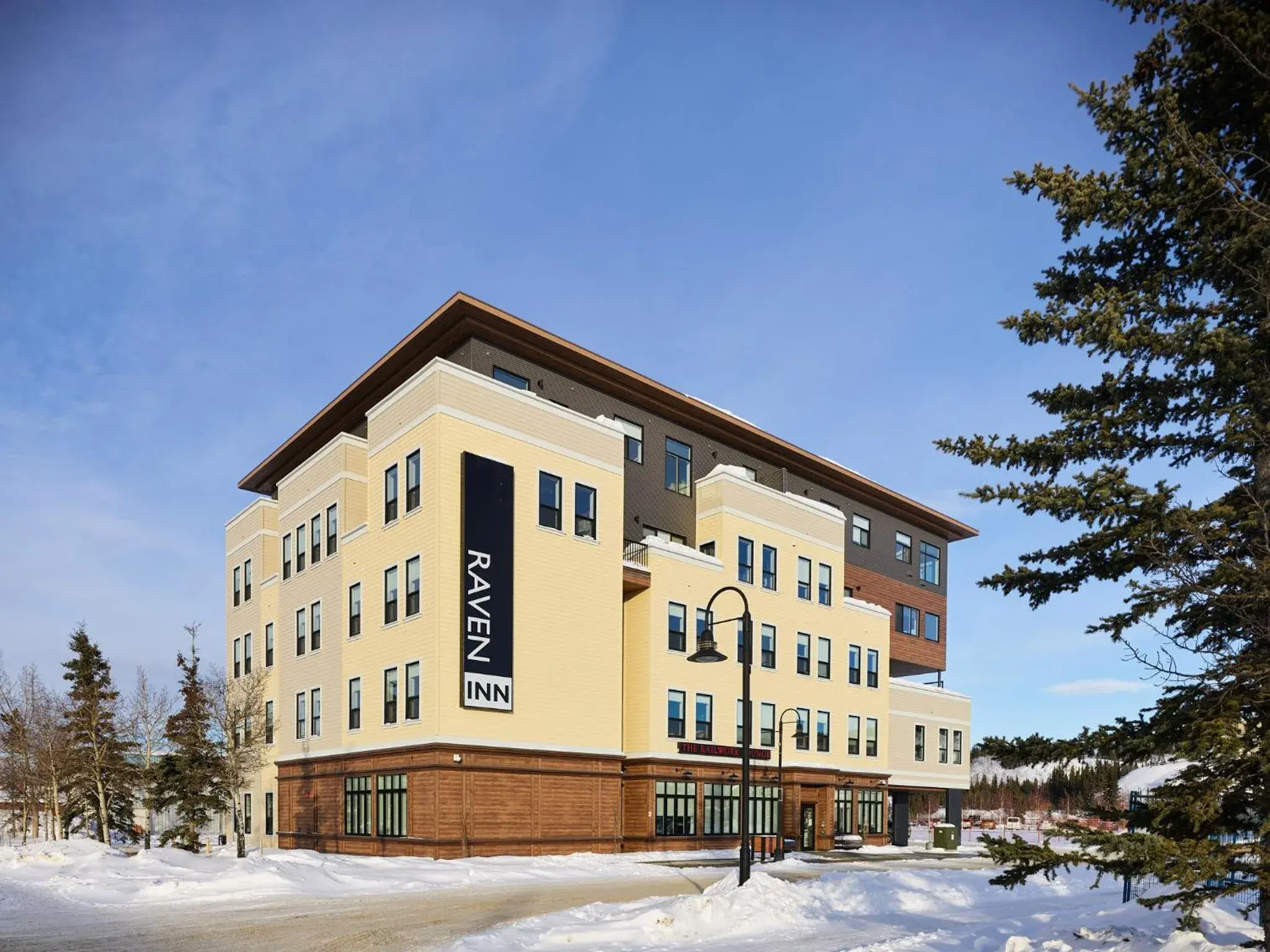 Property building, Winter in Raven Inn Whitehorse