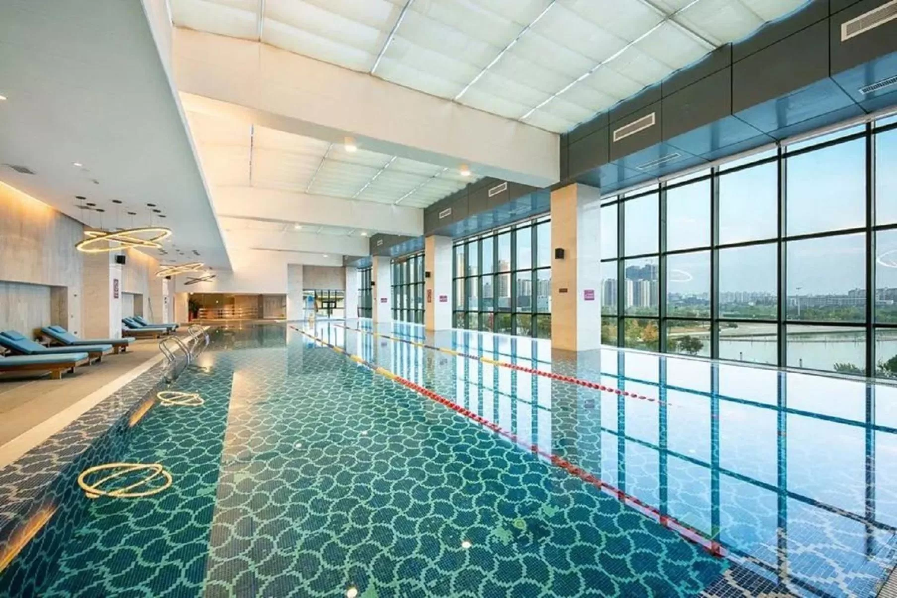 Swimming pool in Crowne Plaza Yangzhou by IHG