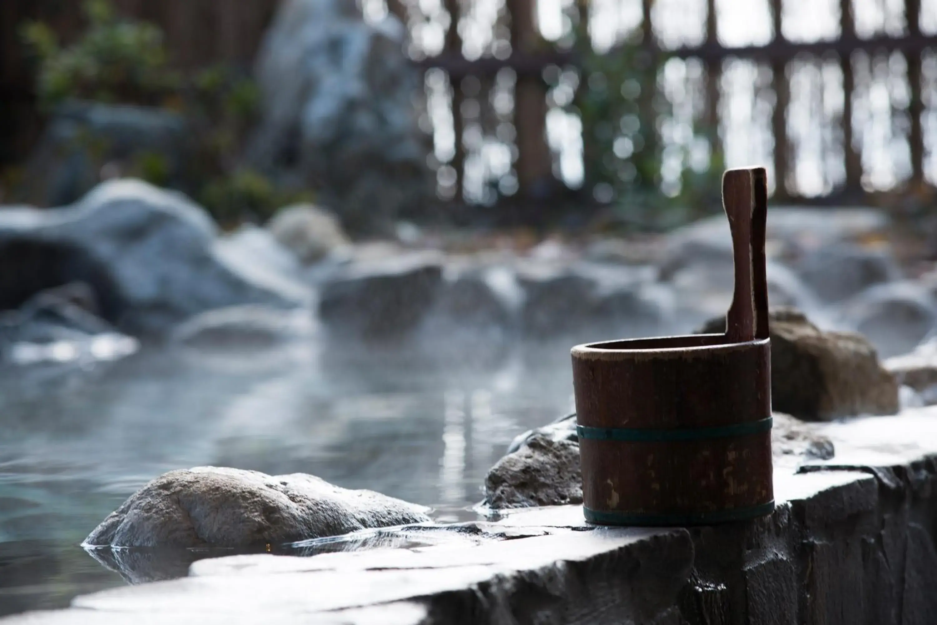 Hot Spring Bath, Winter in Onyado Nono Nara Natural Hot Springs