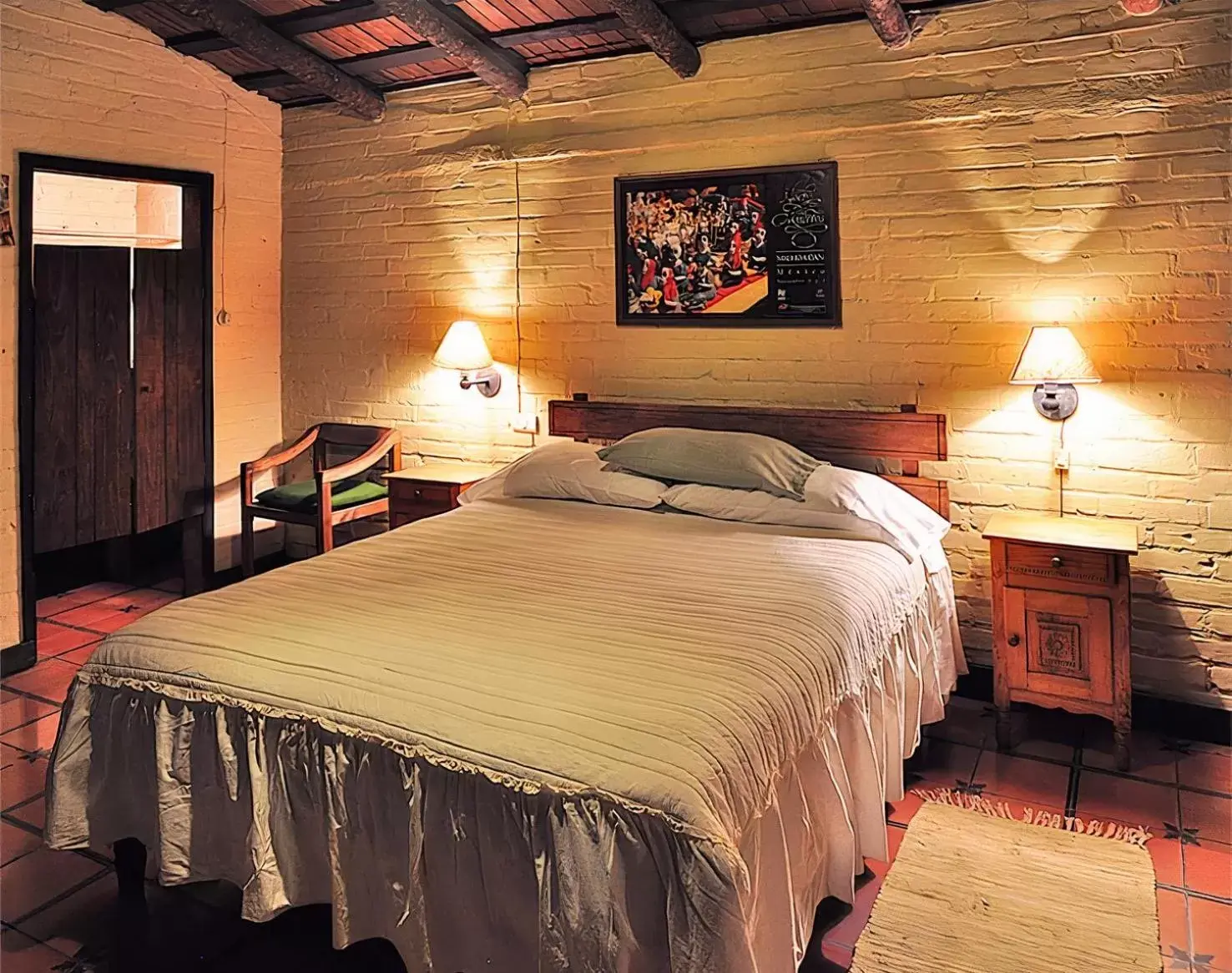 Bed in Villa Patzcuaro Garden Hotel & RV Park