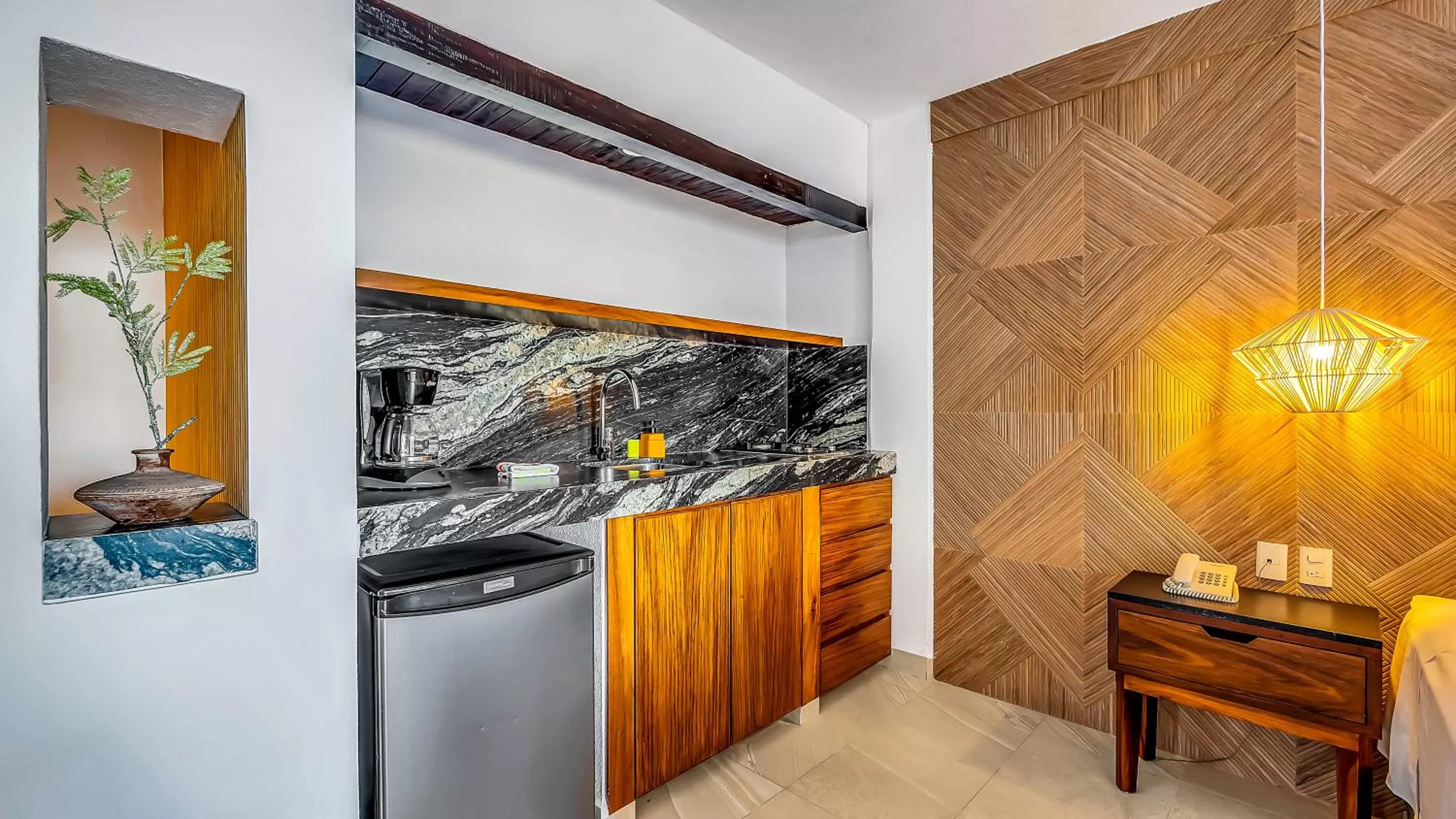 Kitchen or kitchenette in Marboka Hotel & Suites