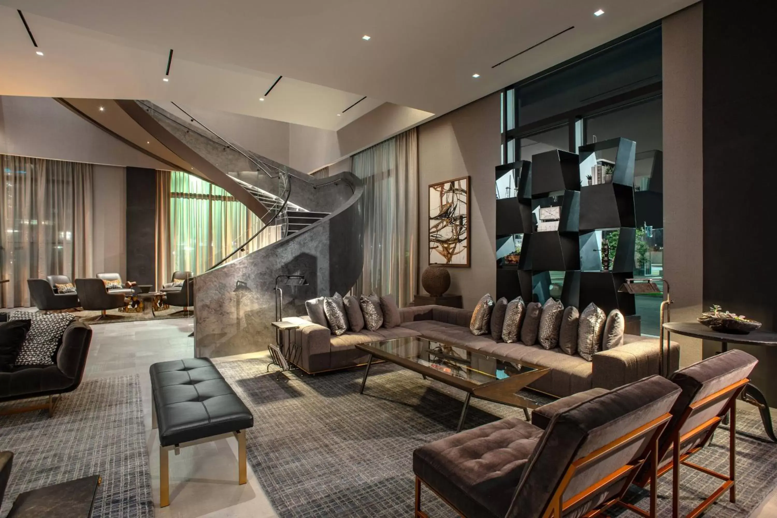 Lobby or reception in The Row Hotel at Assembly Row, Autograph Collection Lobby or reception in The Row Hotel at Assembly Row, Autograph Collection
