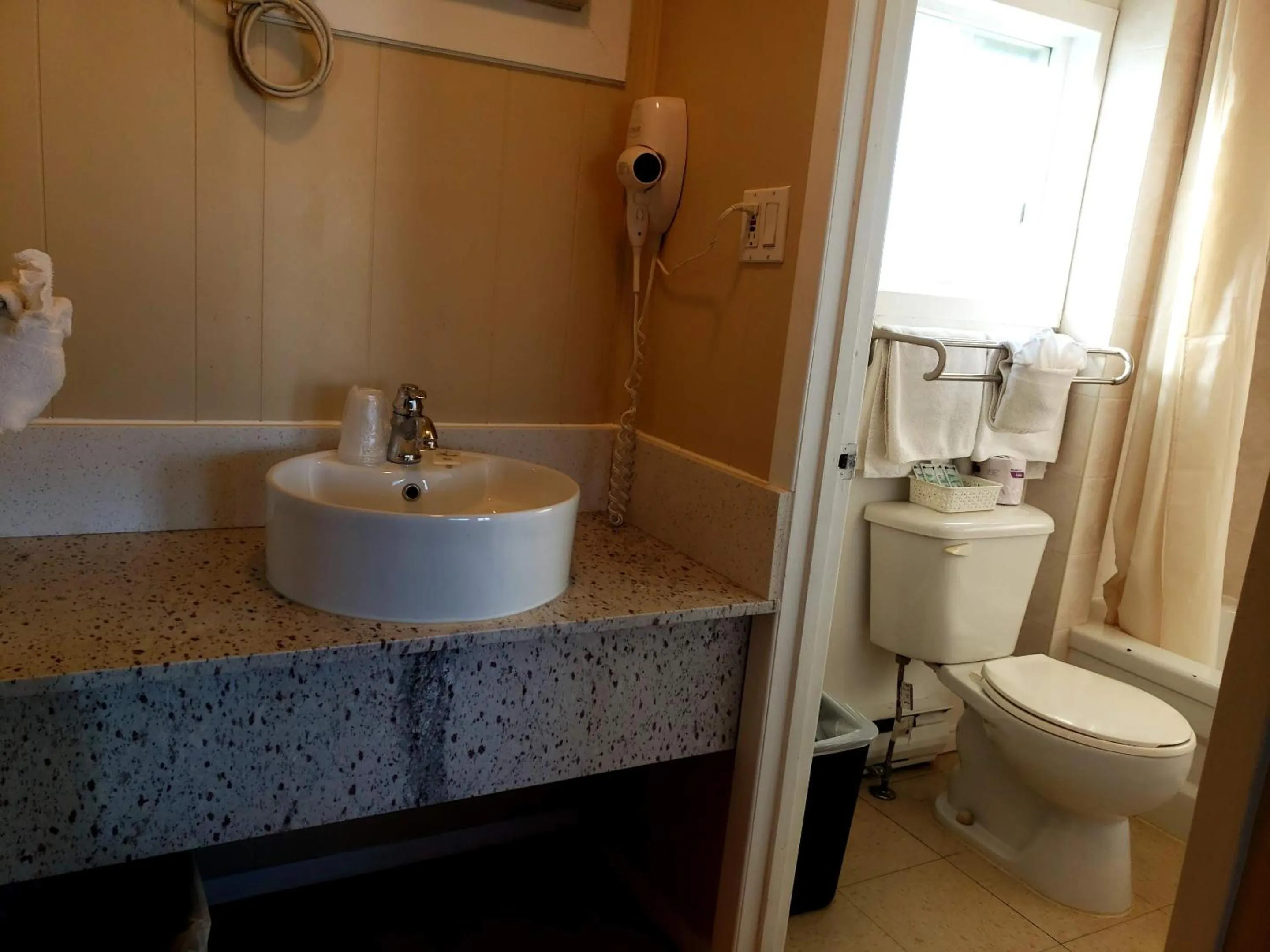 Bathroom in Blue Moon Motel