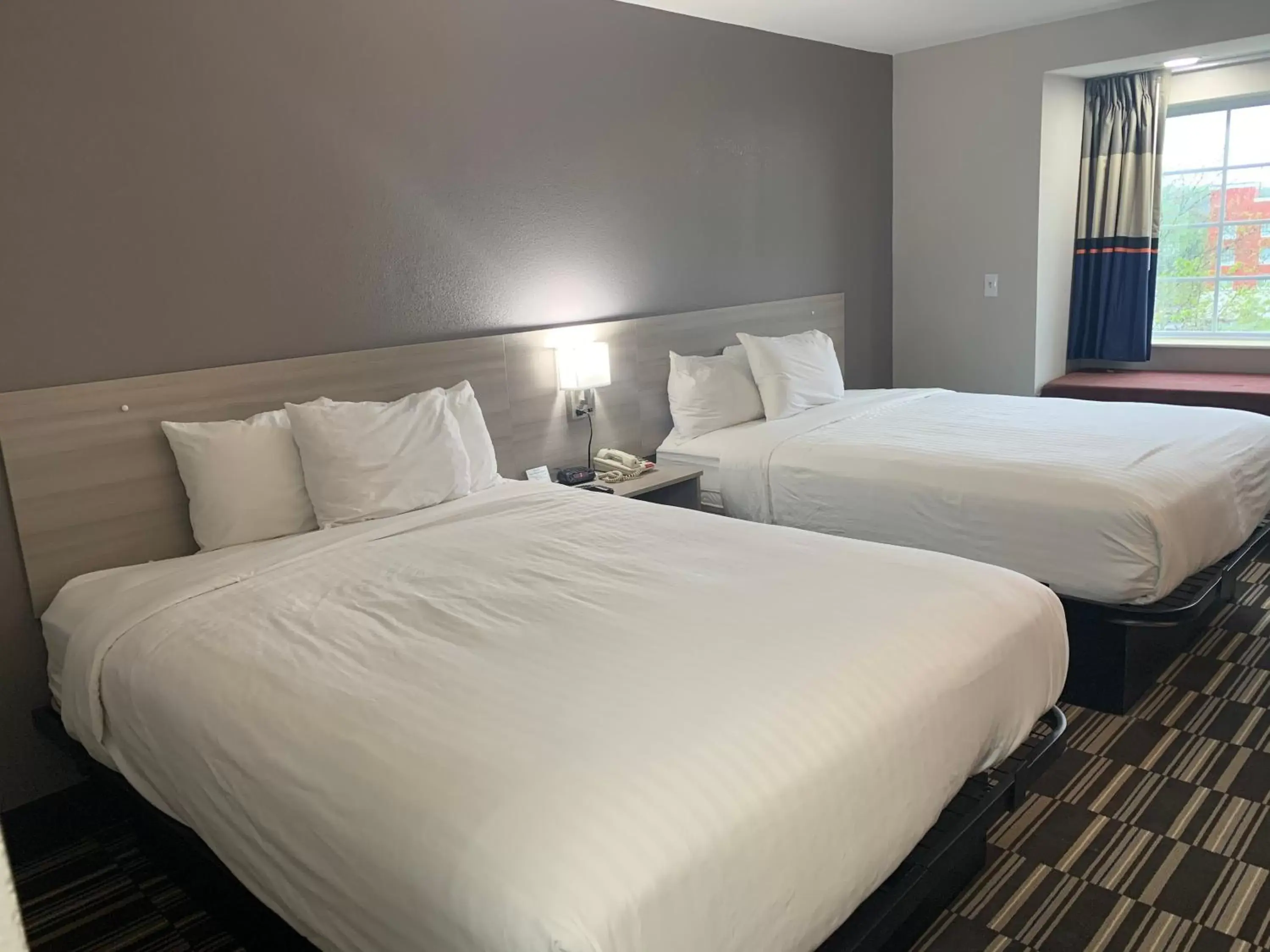 Bed in Microtel Inn by Wyndham Charlotte Airport