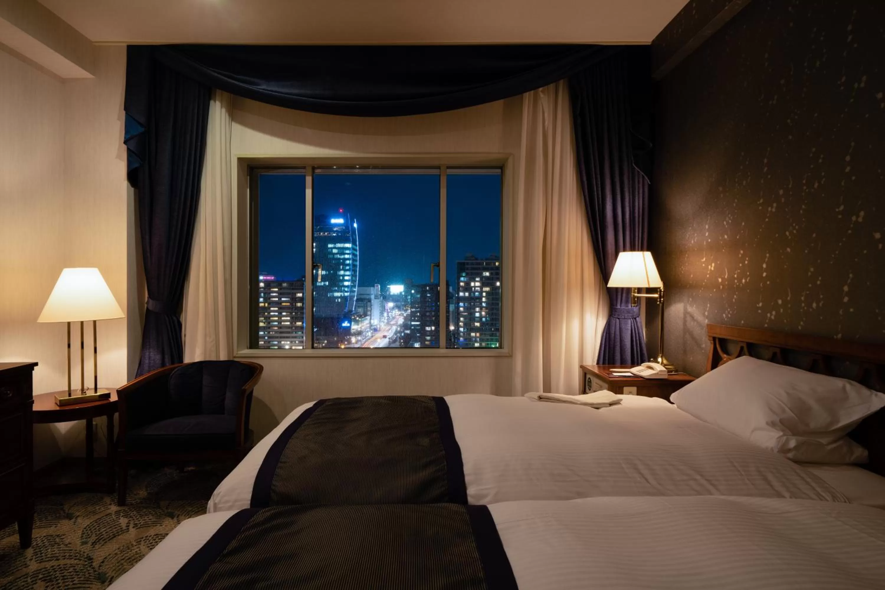 Bed in Hotel Okura Niigata