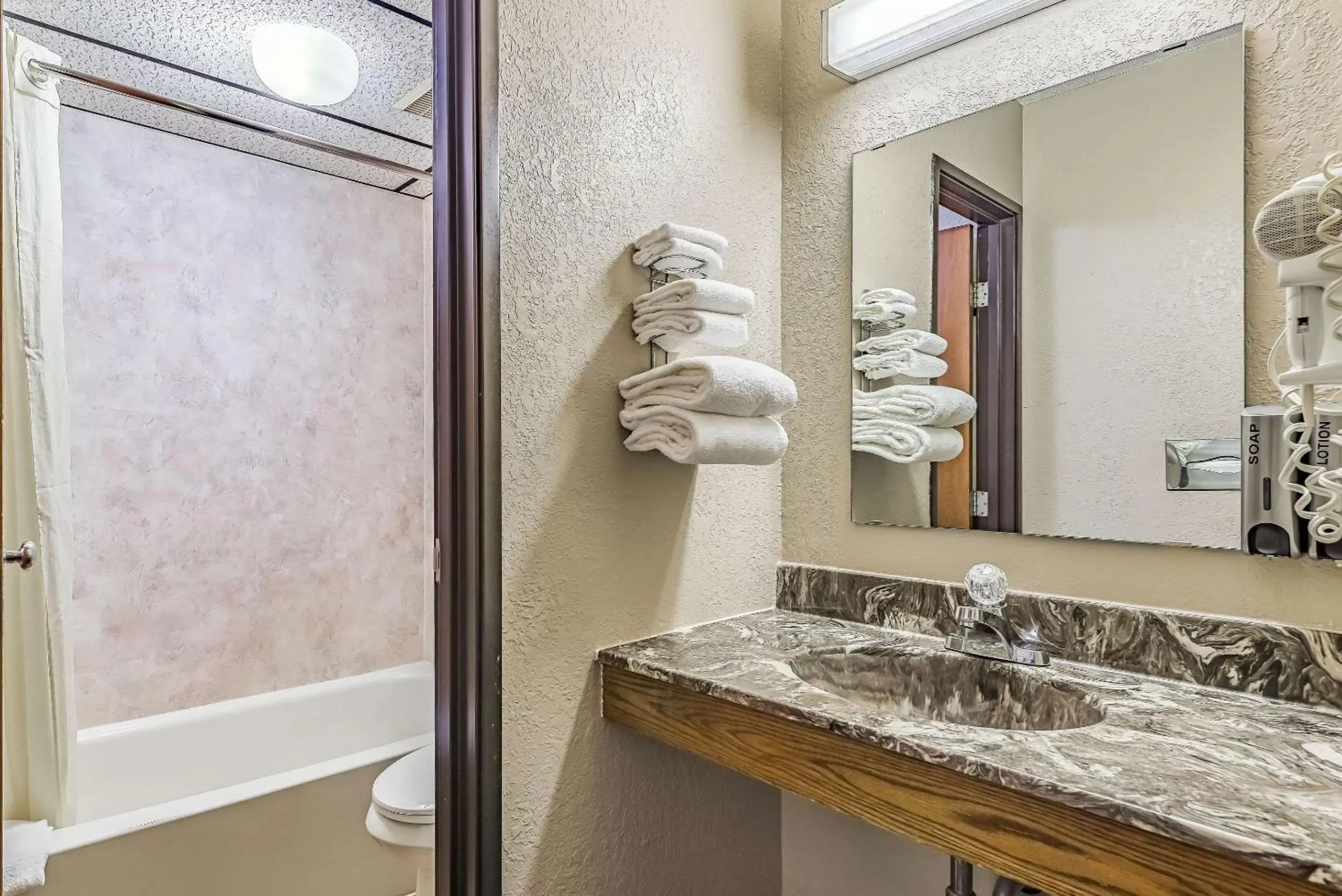 Photo of the whole room, Bathroom in Rodeway Inn
