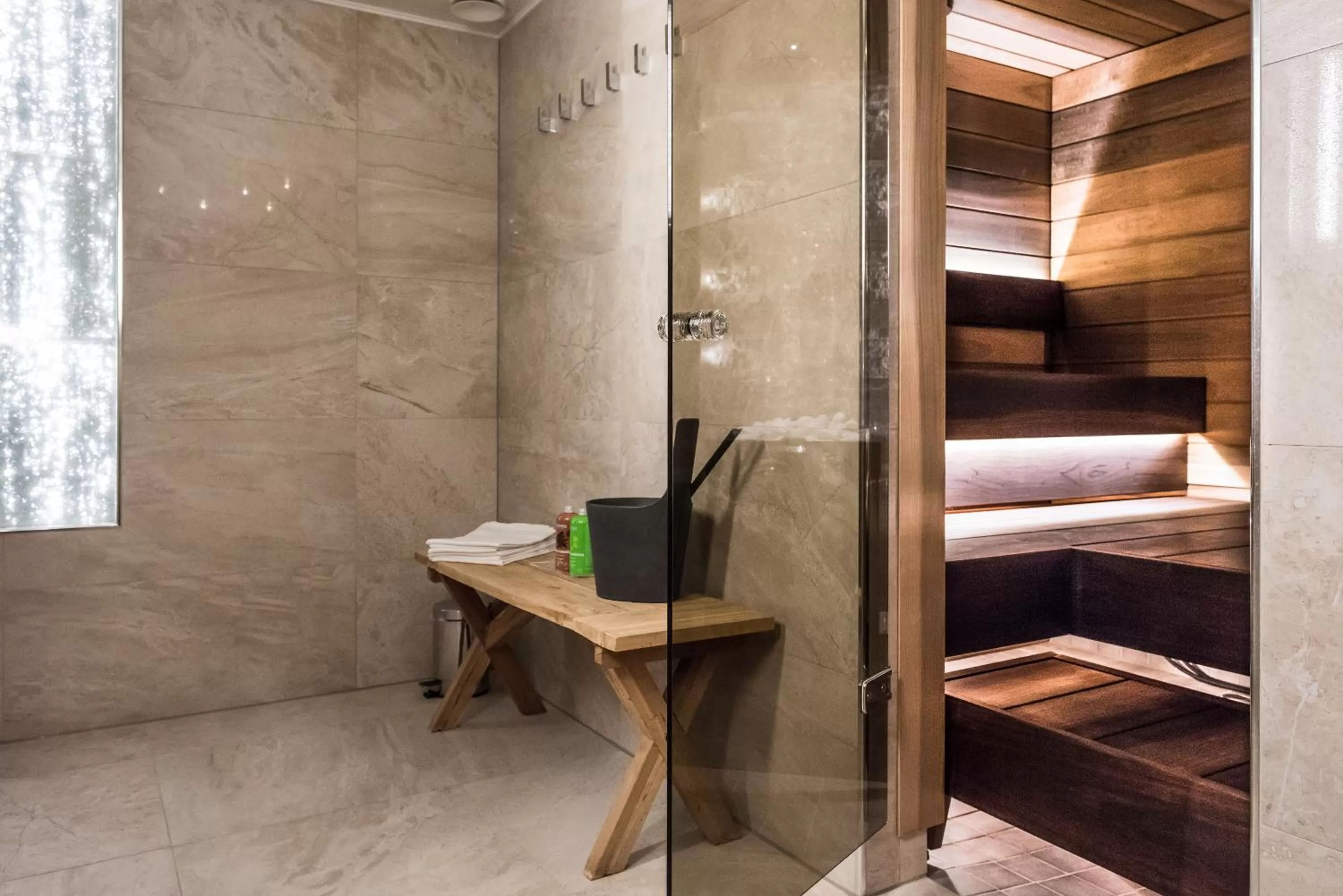 Sauna, Bed in Boutique Hotel Yöpuu