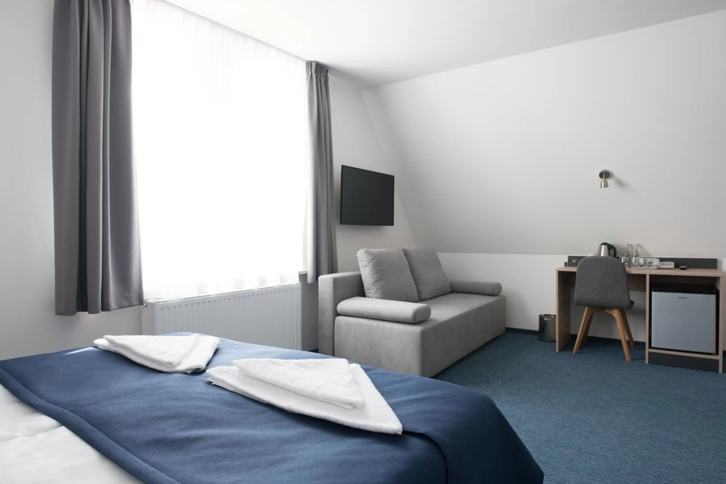 TV and multimedia, Bed in Fama Residence Gdańsk Old Town