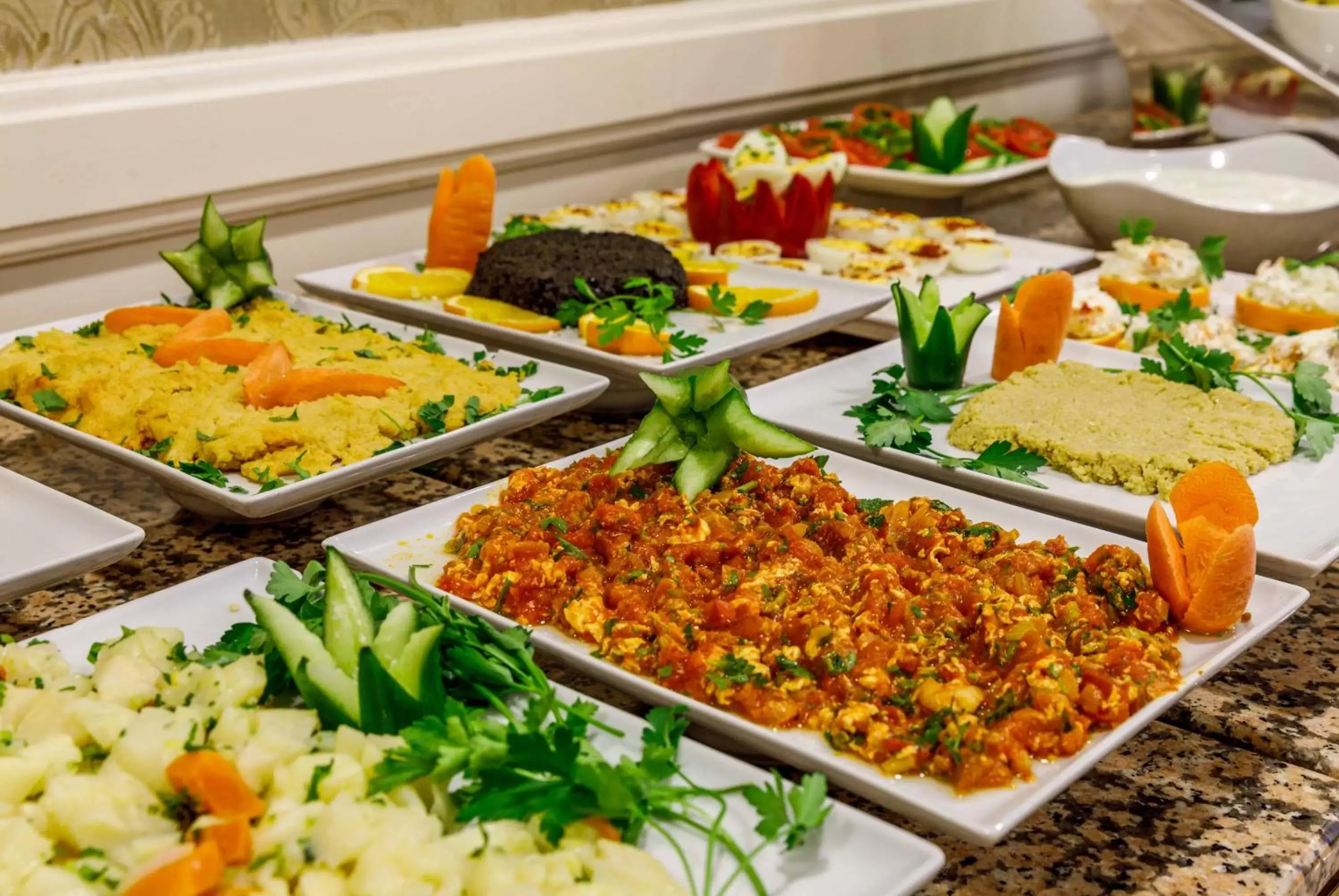 Buffet breakfast, Food in Golden Crown Hotel