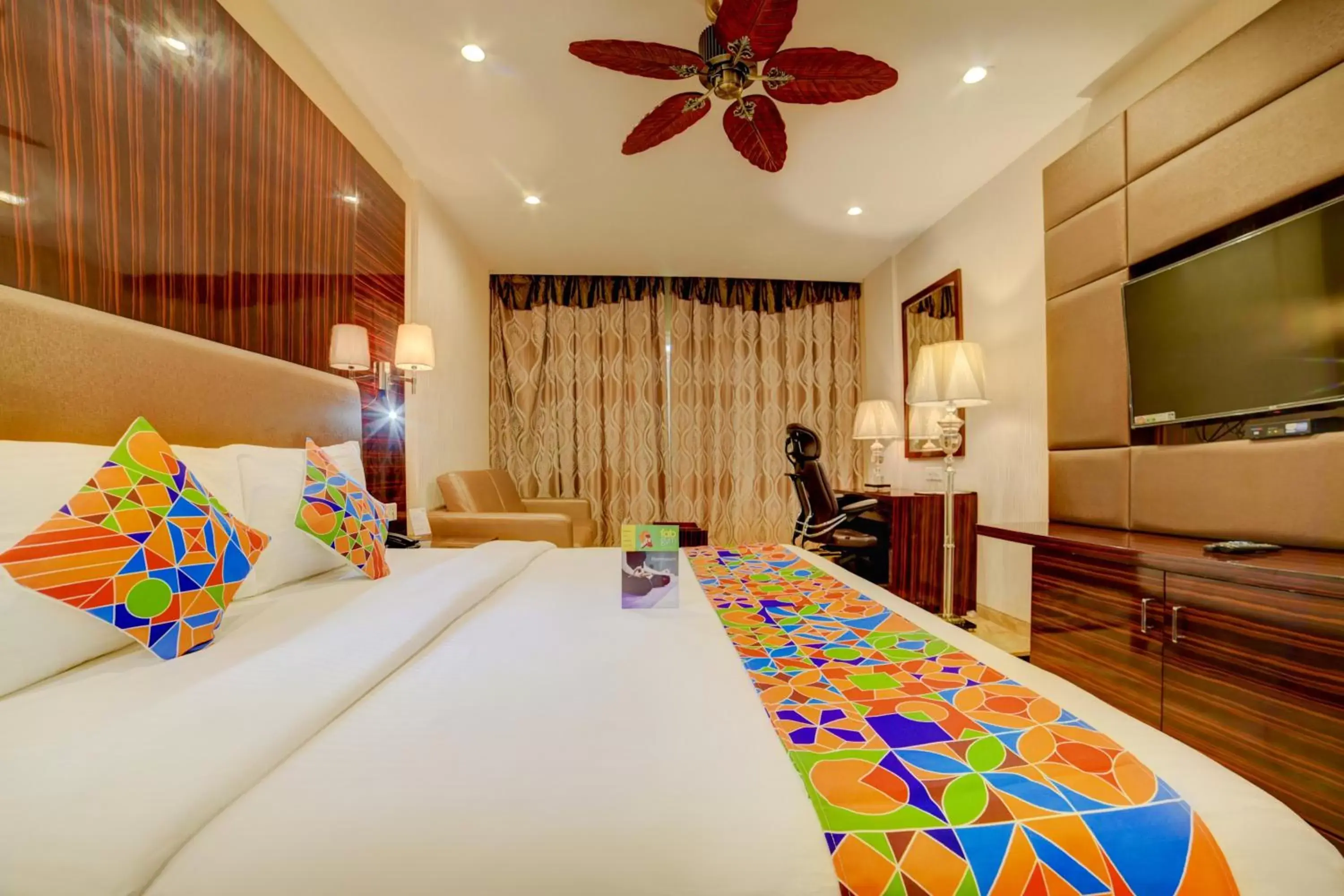 Bedroom in FabHotel Prime Sarala Crown With Pool, Calangute Beach