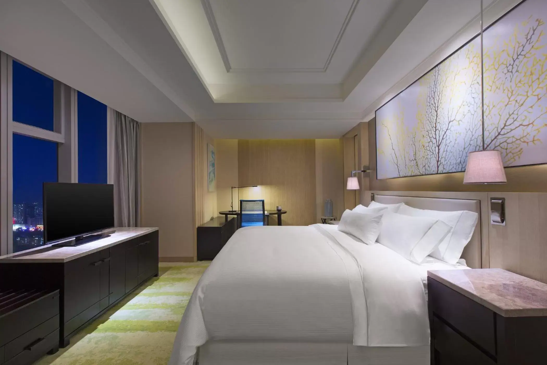 Bedroom, Bed in The Westin Qingdao - Instagrammable