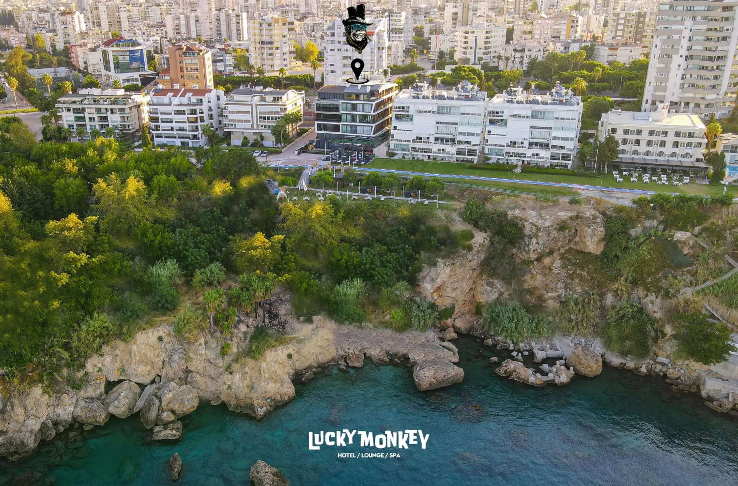 Property building, Bird's-eye View in Lucky Monkey Hotel