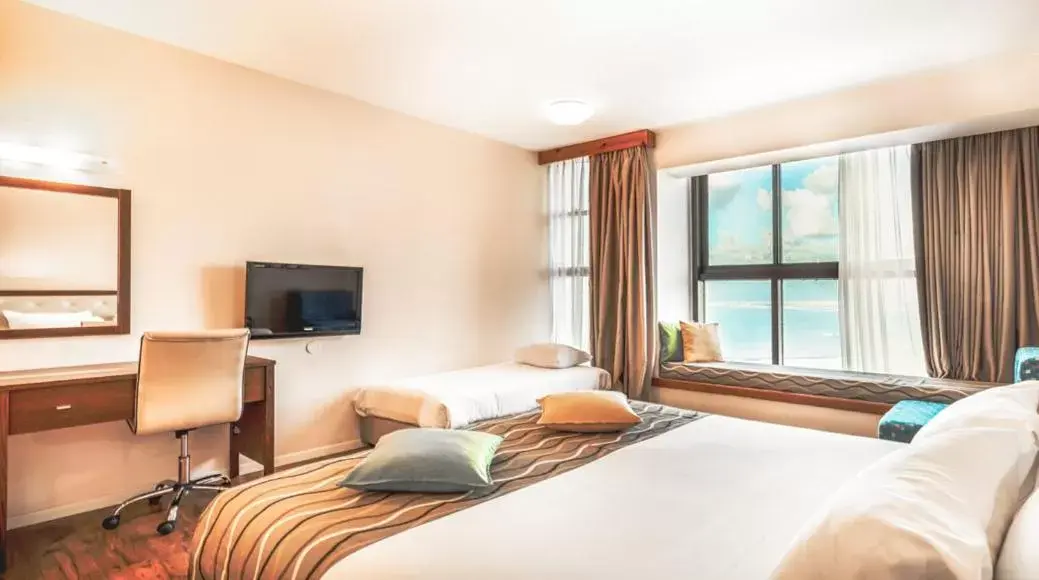 Bedroom in Haifa Bay View Hotel By AFI Hotels