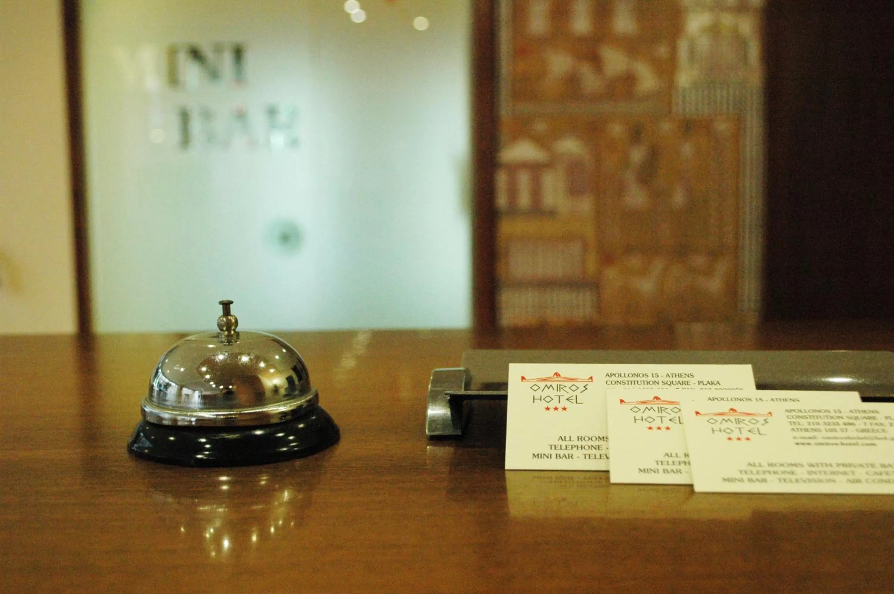 Lobby or reception in Omiros Hotel