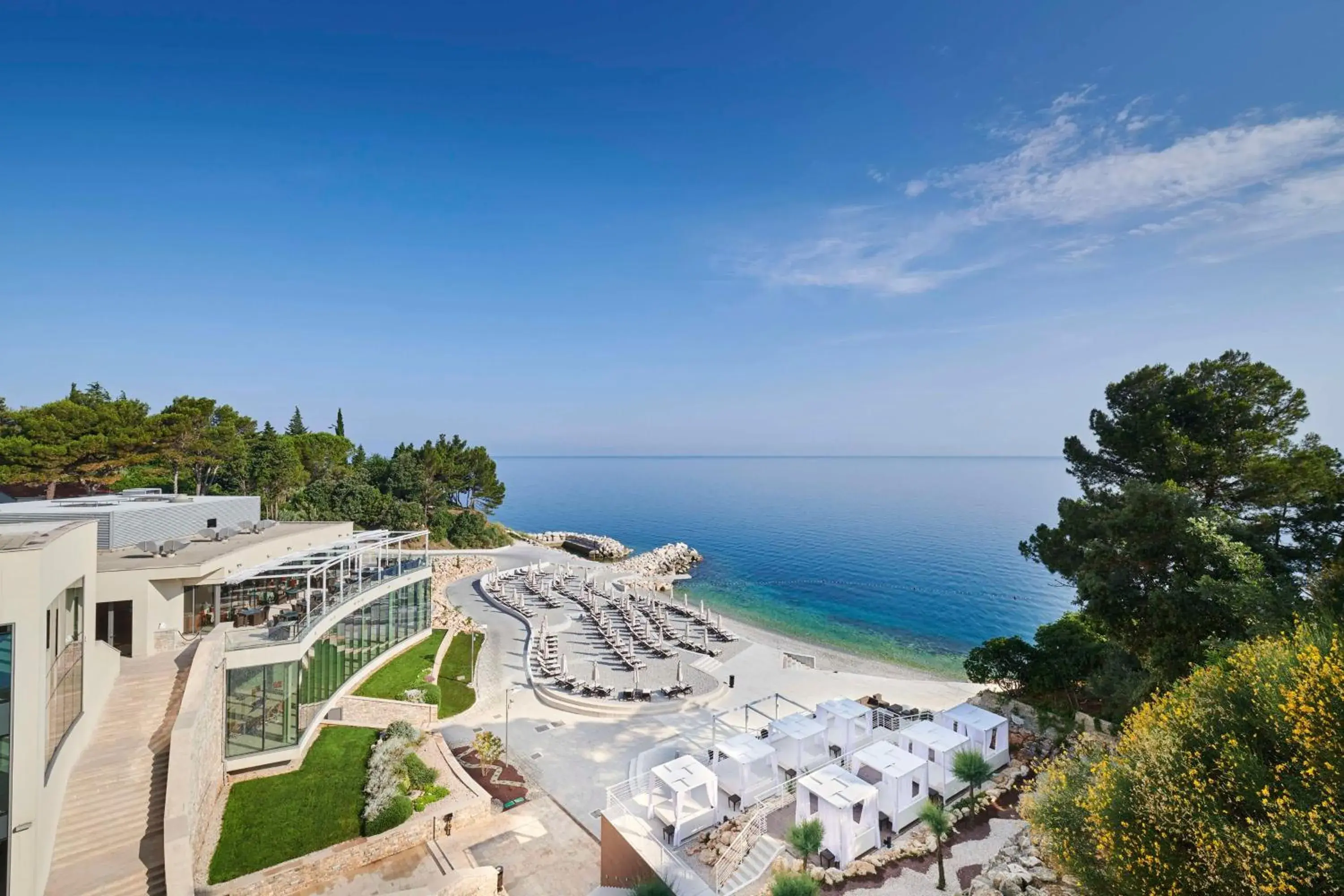 Beach, Bird's-eye View in Kempinski Hotel Adriatic Istria Croatia