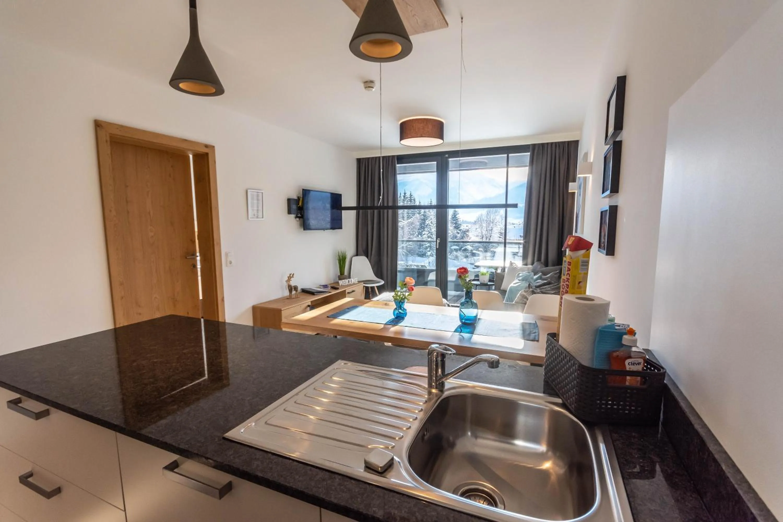 Kitchen or kitchenette, Kitchen/Kitchenette in Schönblick Residence - Absolut Alpine Apartments