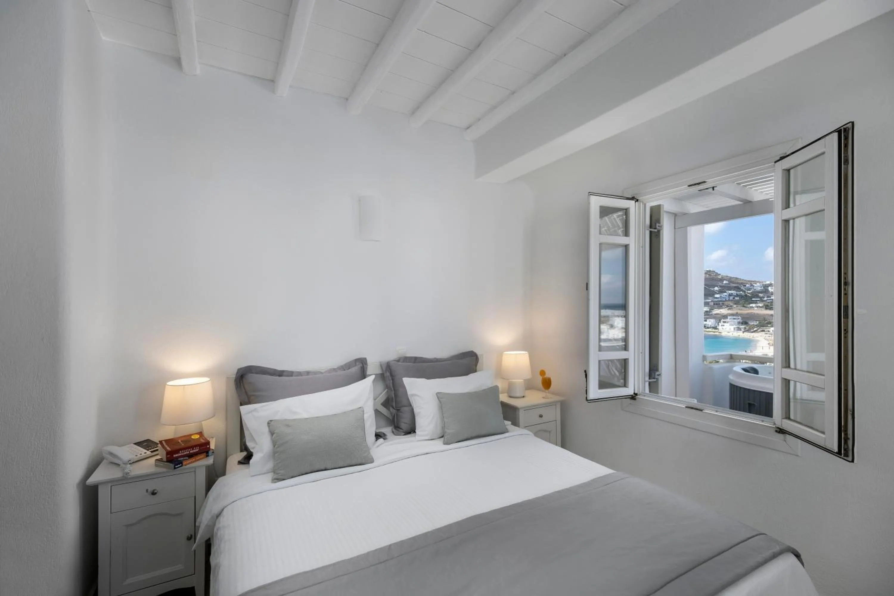 Bed in Deliades Hotel