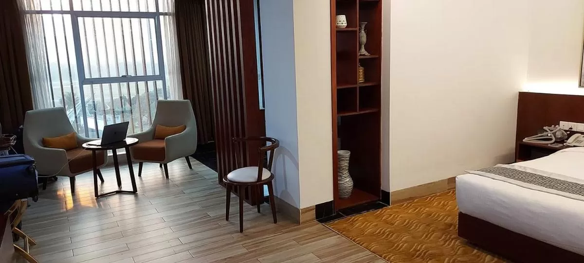 Living room, Bed in Empyrean Dhaka City Centre