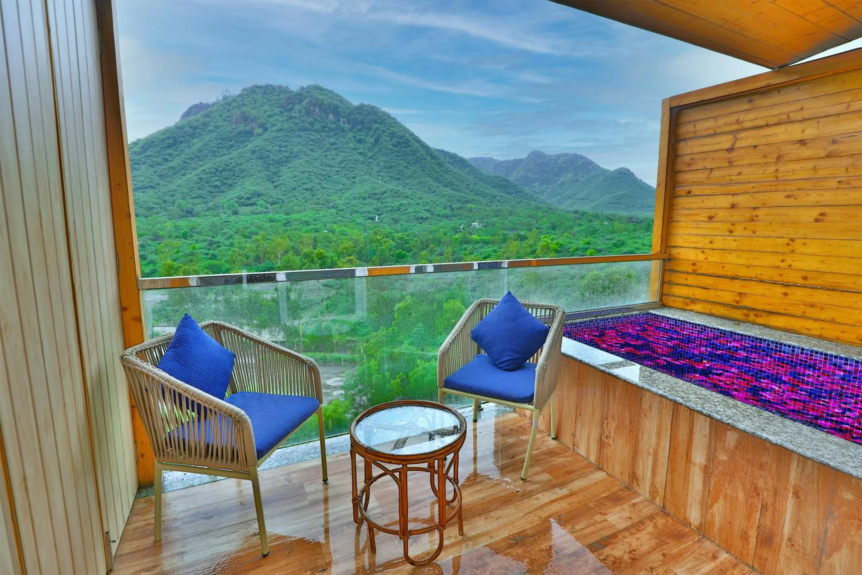 Pool view in Bamboo Saa Resort & Spa - Udaipur