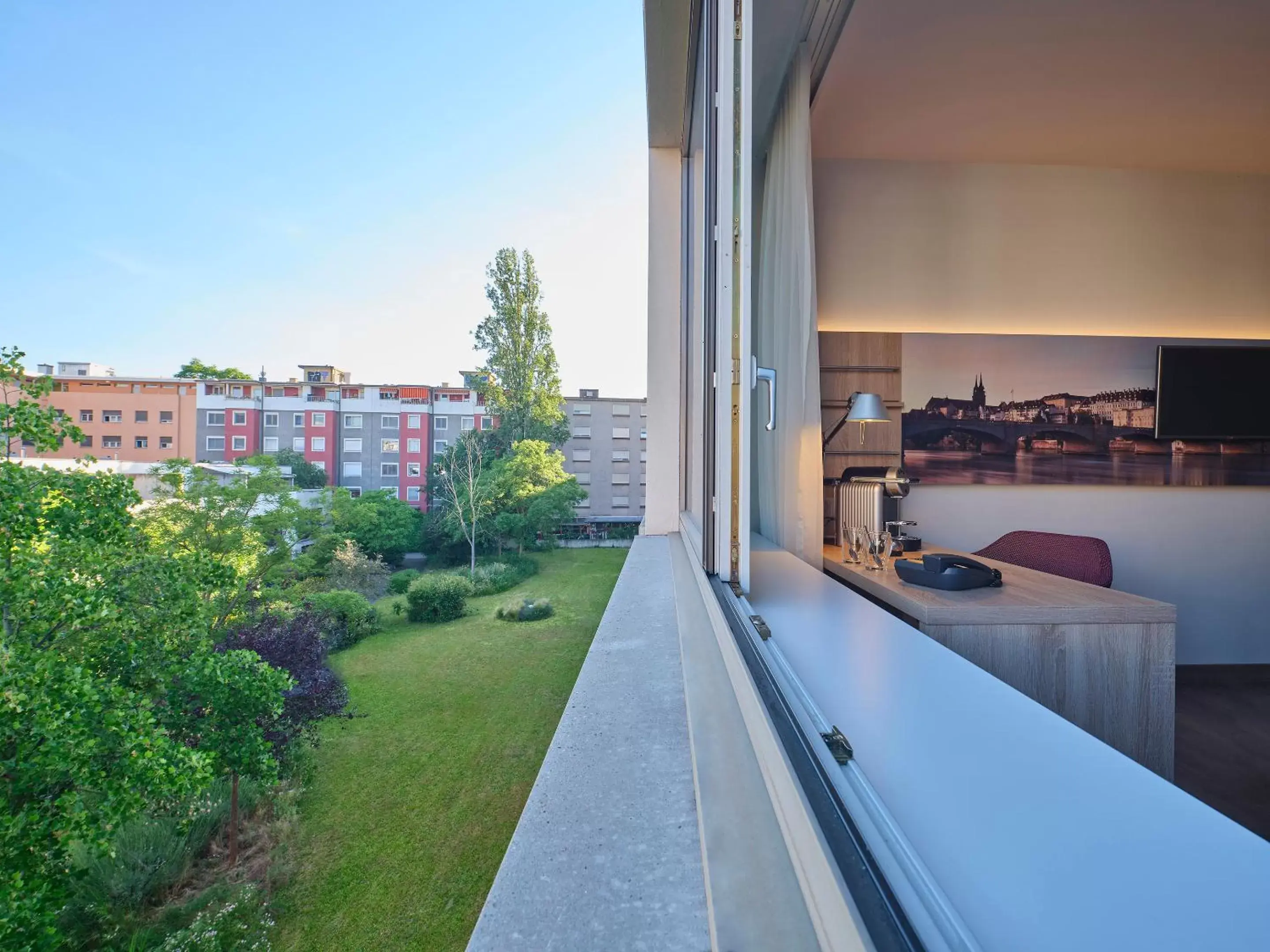 Garden view in Essential by Dorint Basel City