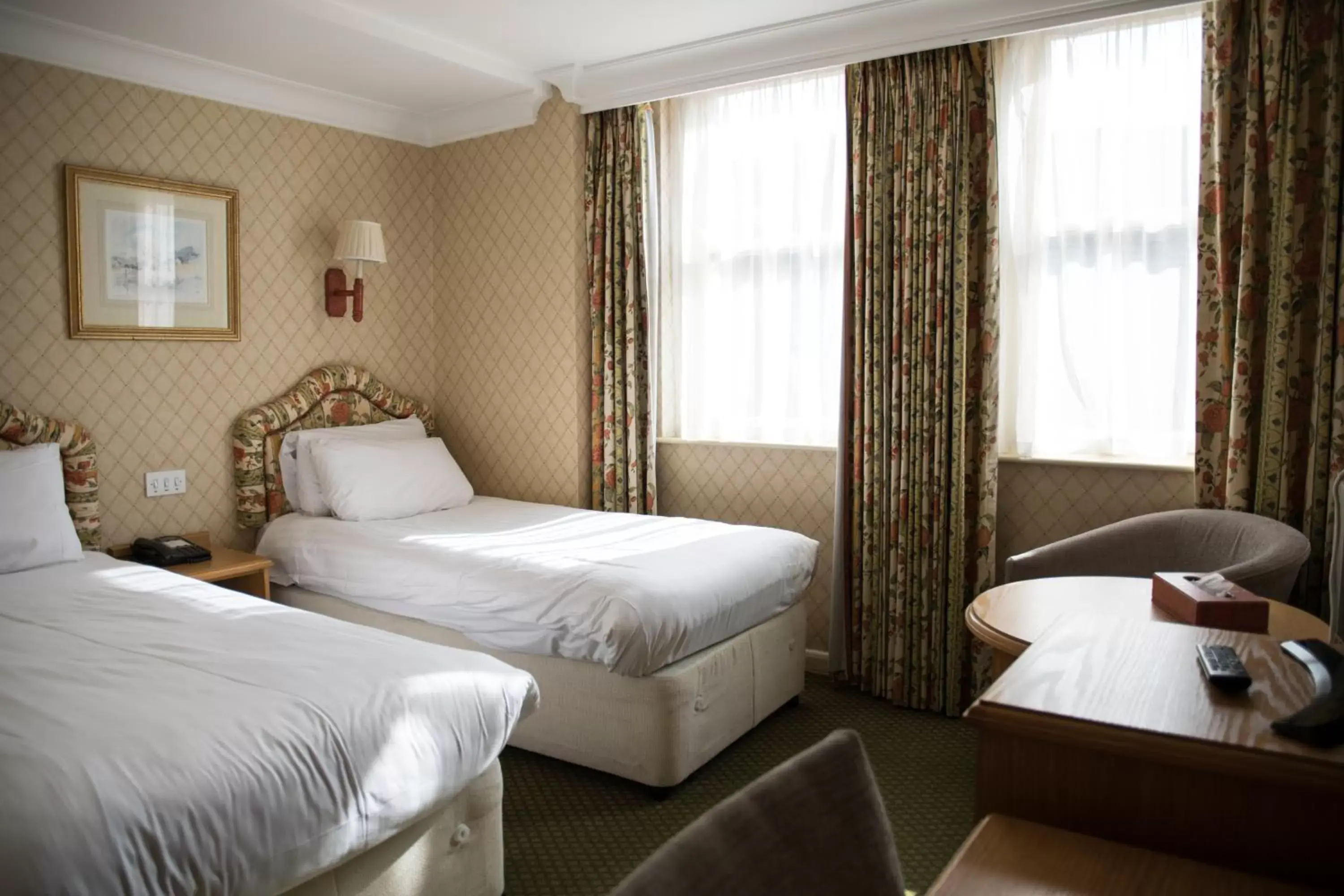 View (from property/room), Bed in Crown & Mitre Hotel