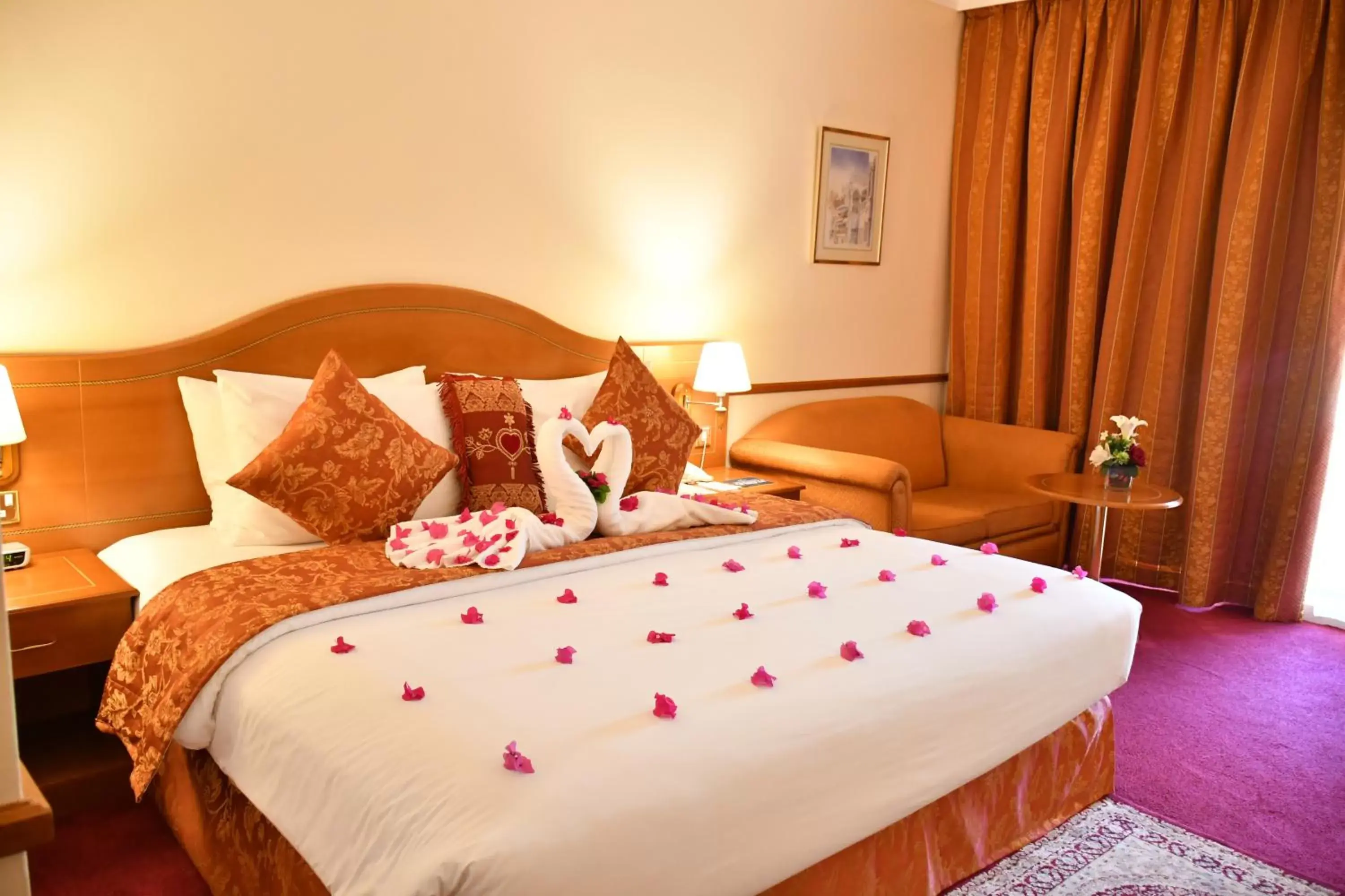Decorative detail, Bed in Golden Tulip Nizwa Hotel