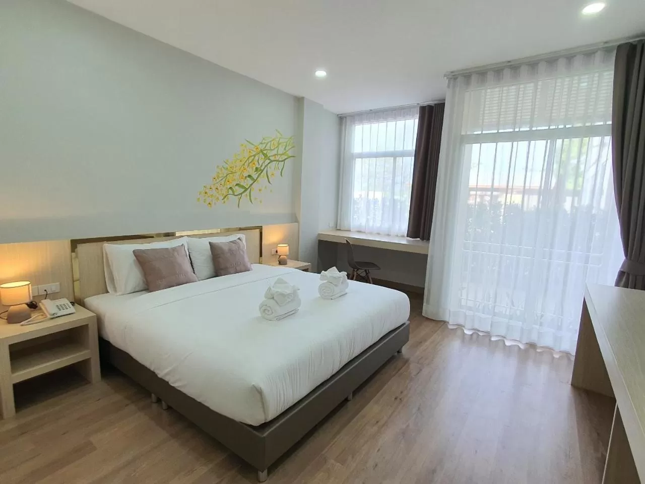 Bedroom, Bed in Lueangchan Orchid Hotel