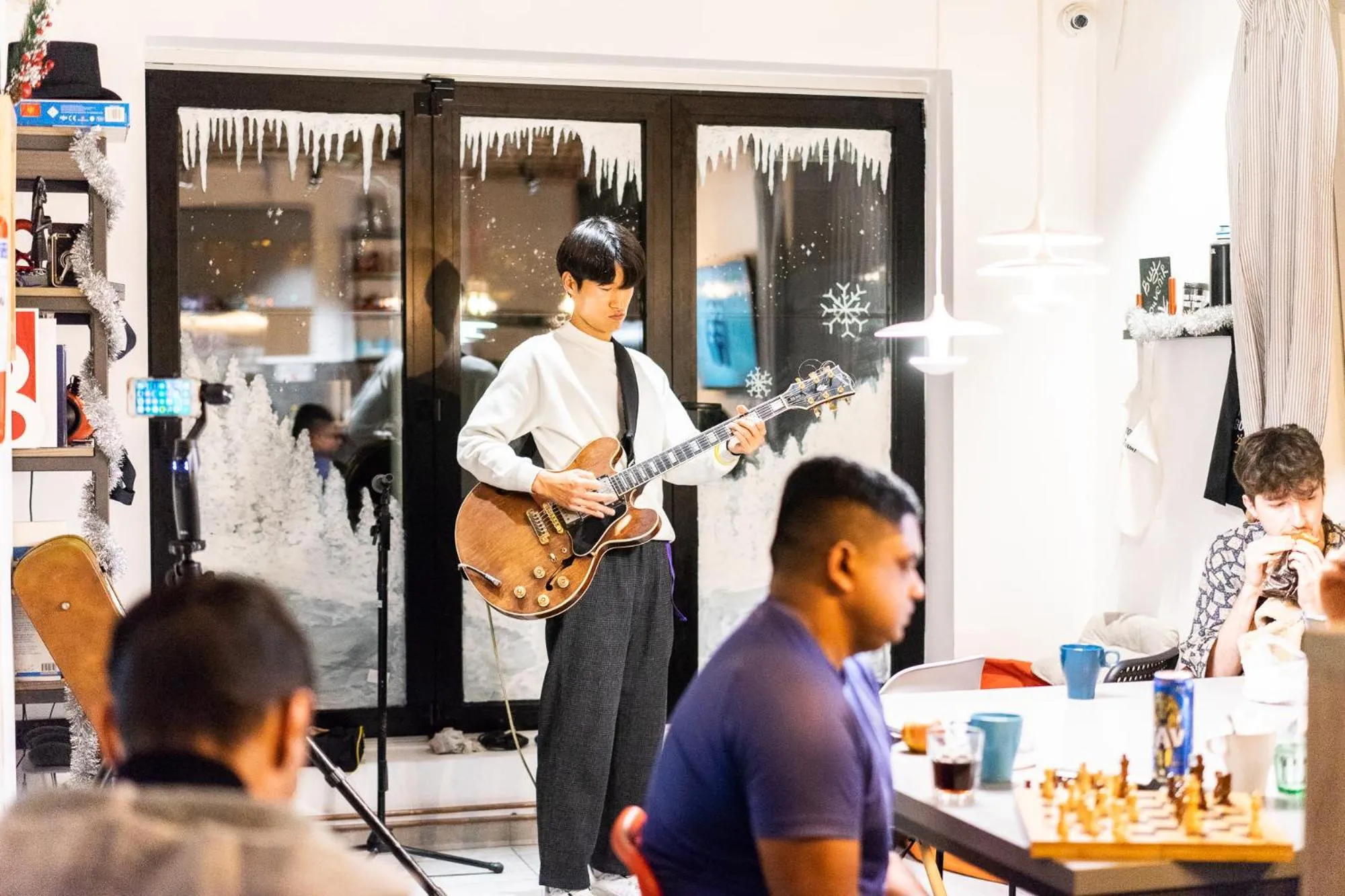 Communal lounge/ TV room in Good People Design Hostel