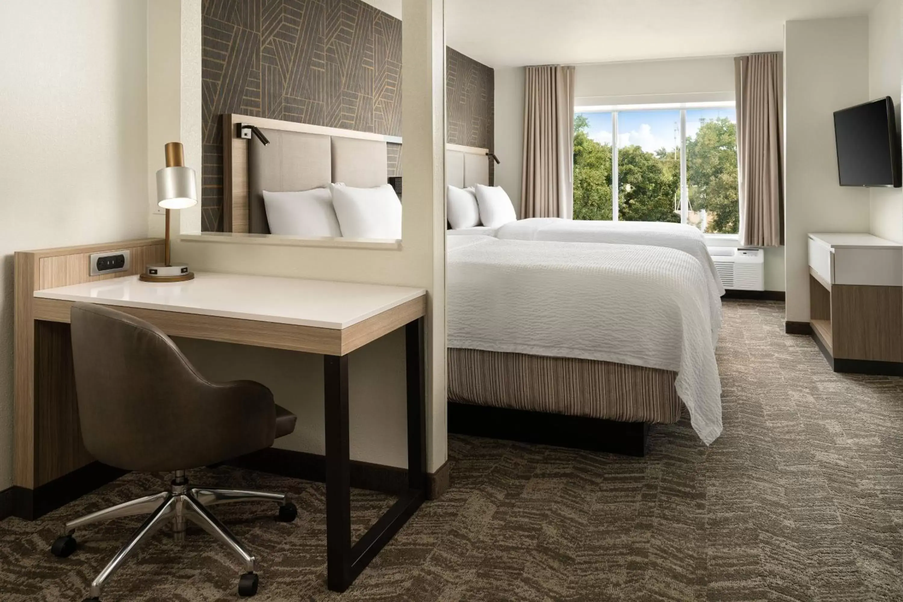 Photo of the whole room, Bed in SpringHill Suites Dallas Arlington North
