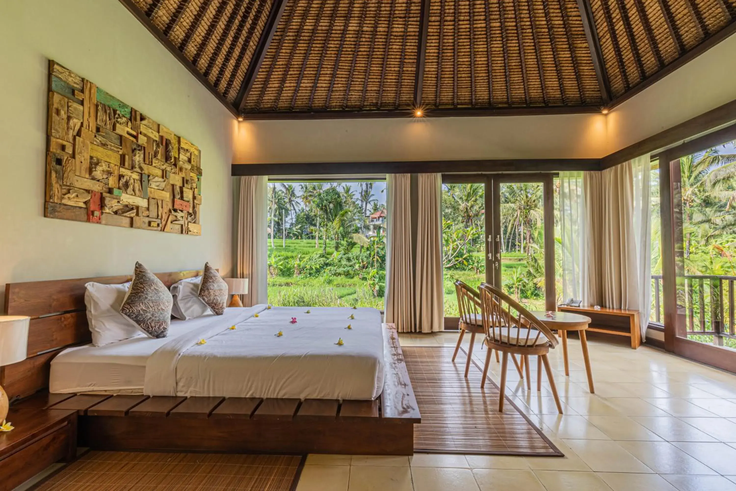 Bed in Suara Air Luxury Villa Ubud