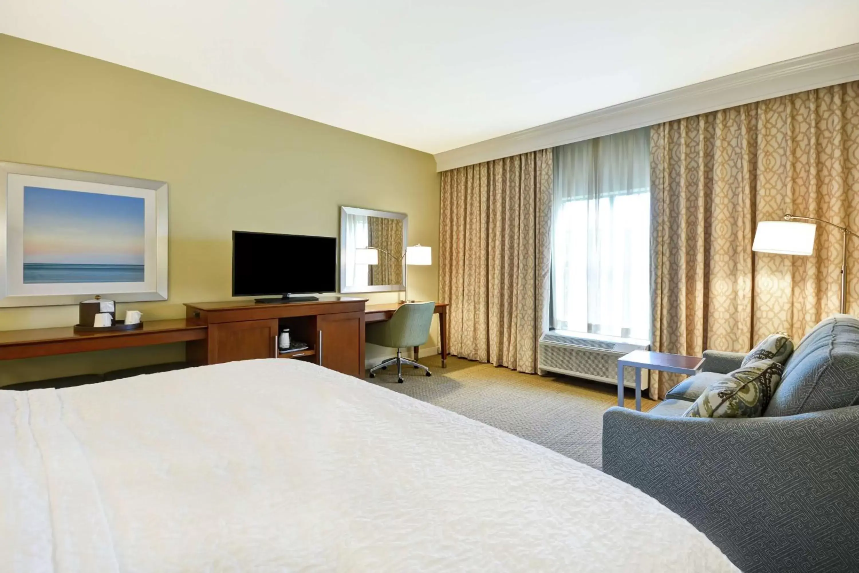 Bedroom, TV/Entertainment Center in Hampton Inn & Suites Charleston Airport