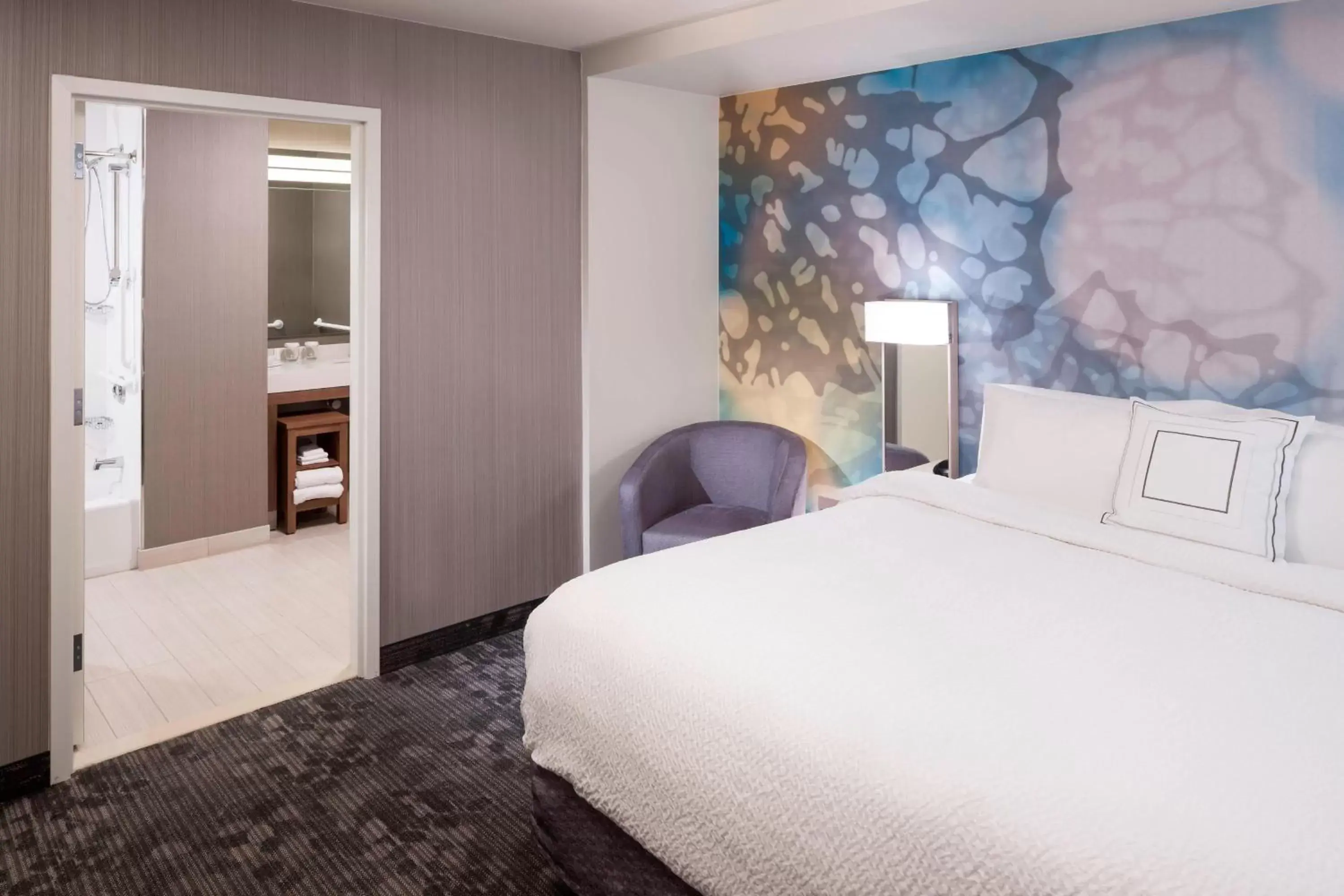 Bedroom, Bed in Courtyard by Marriott Fort Worth Alliance Town Center