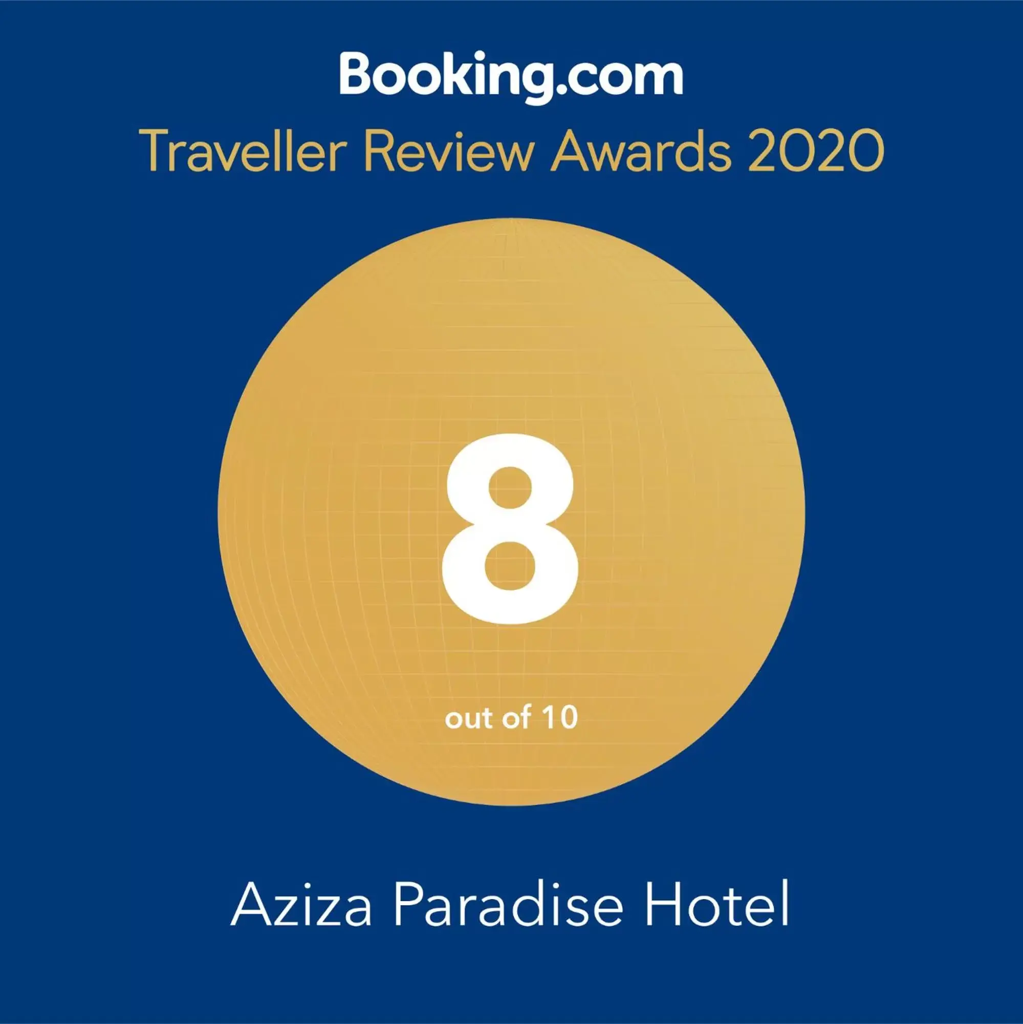 Certificate/Award in Aziza Paradise Hotel