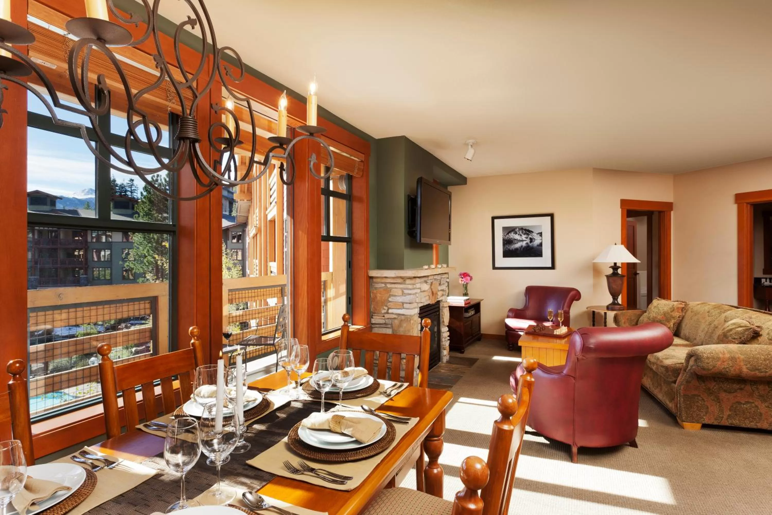 Dining area in The Village Lodge